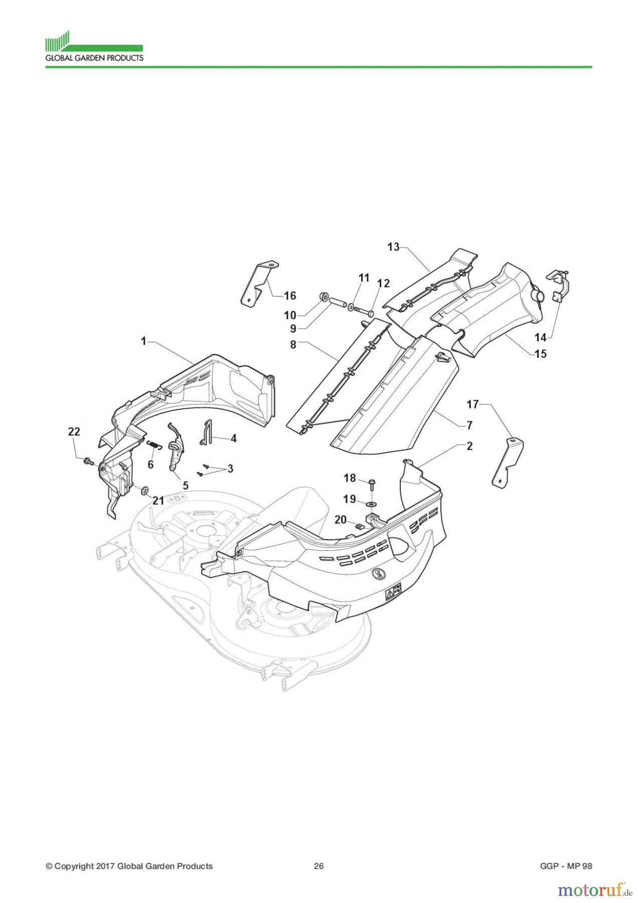  Global Garden Products GGP Aufsitzmäher Sammler Collecting 98cm 2017 MP 98 Guards