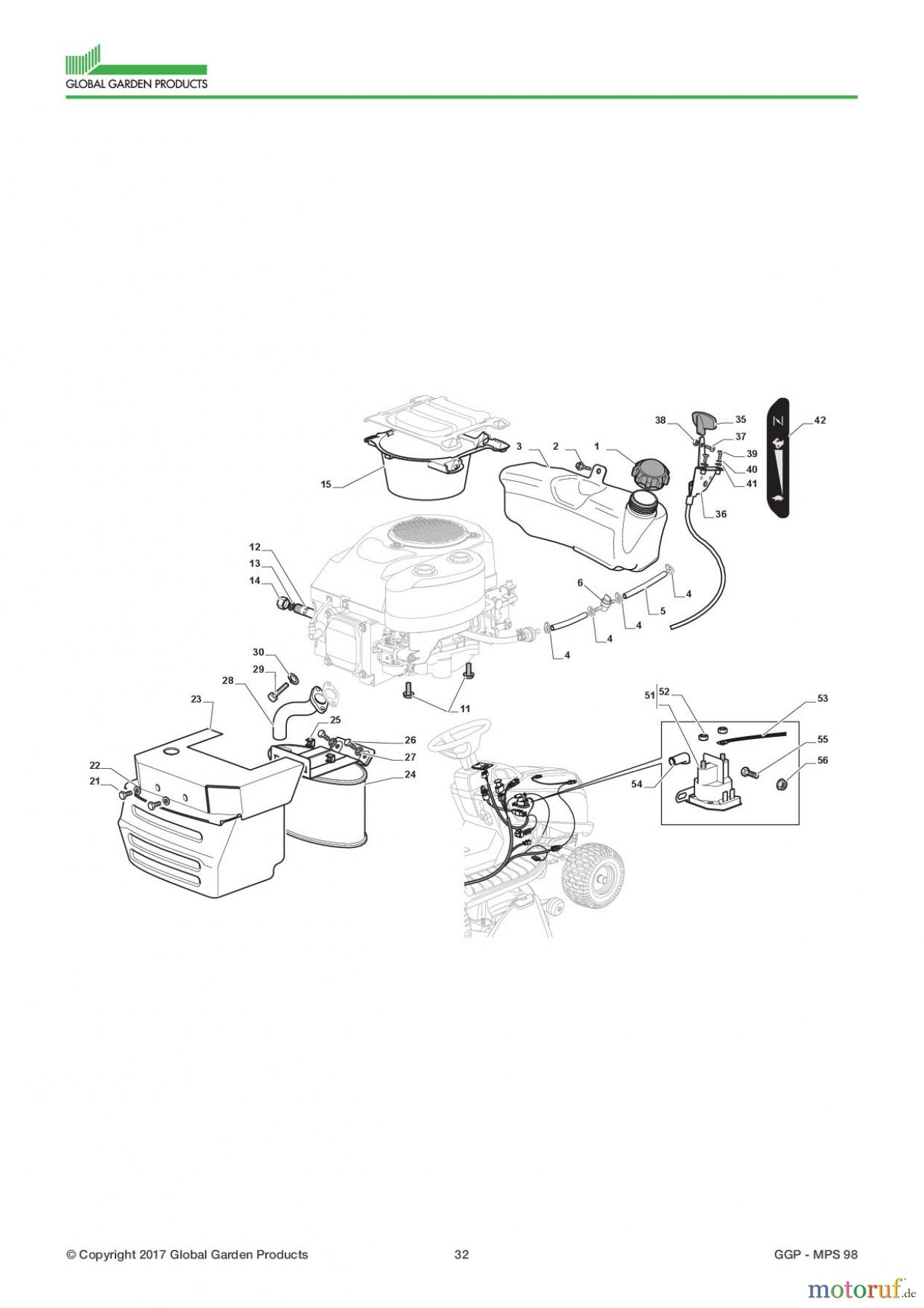  Global Garden Products GGP Aufsitzmäher Sammler Collecting 98cm 2017 MPS 98 Engine - GGP