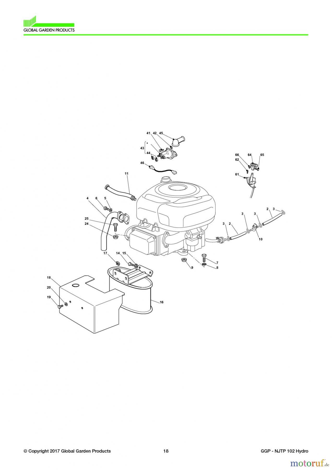  Global Garden Products GGP Aufsitzmäher Sammler Collecting 102-122cm 2017 NJTP 102 Hydro Engine - B&S 11,5-12,5-13,5