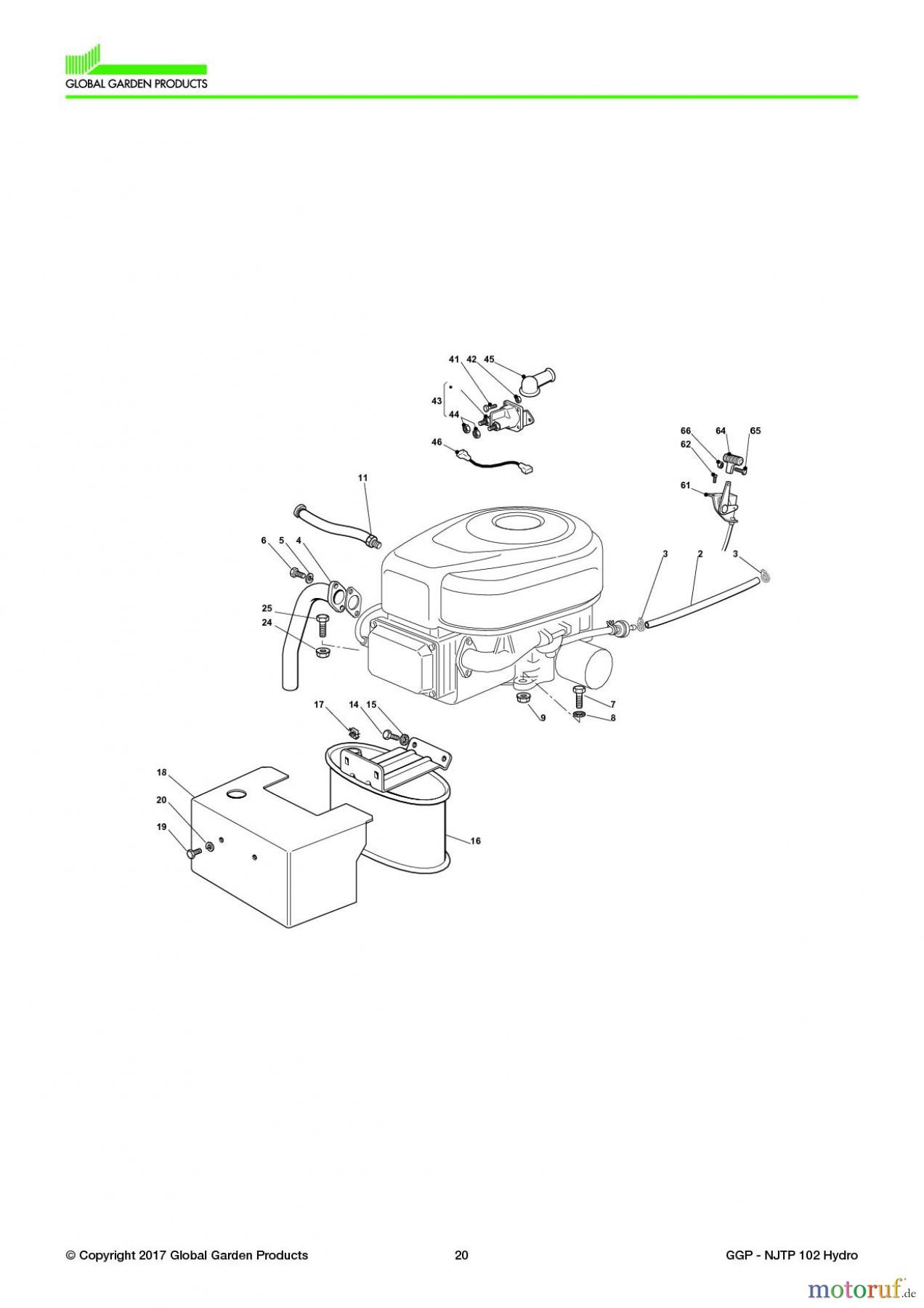  Global Garden Products GGP Aufsitzmäher Sammler Collecting 102-122cm 2017 NJTP 102 Hydro Engine - B&S 15,5-16,5-18,5