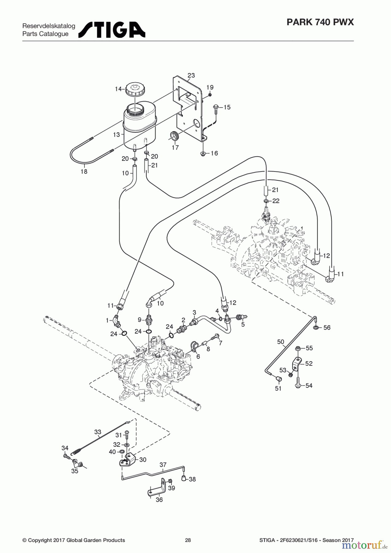  Stiga Frontmäher Baujahr 2017 Park Consumer High 2017 Park 740 PWX 2F6230621/S16 - Season 2017 Transmission