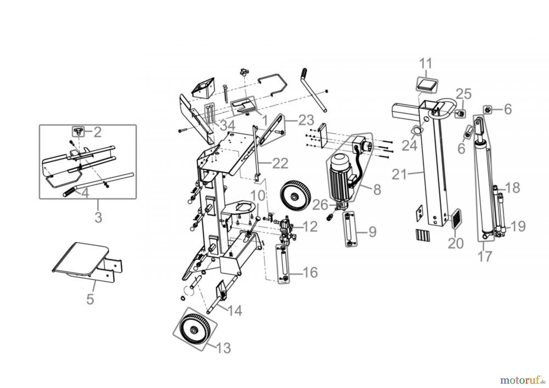  Güde Brennholzbearbeitung Holzspalter 8 bis 10 t Spaltdruck HOLZSPALTER BASIC 8T/D - 02025 Seite 2