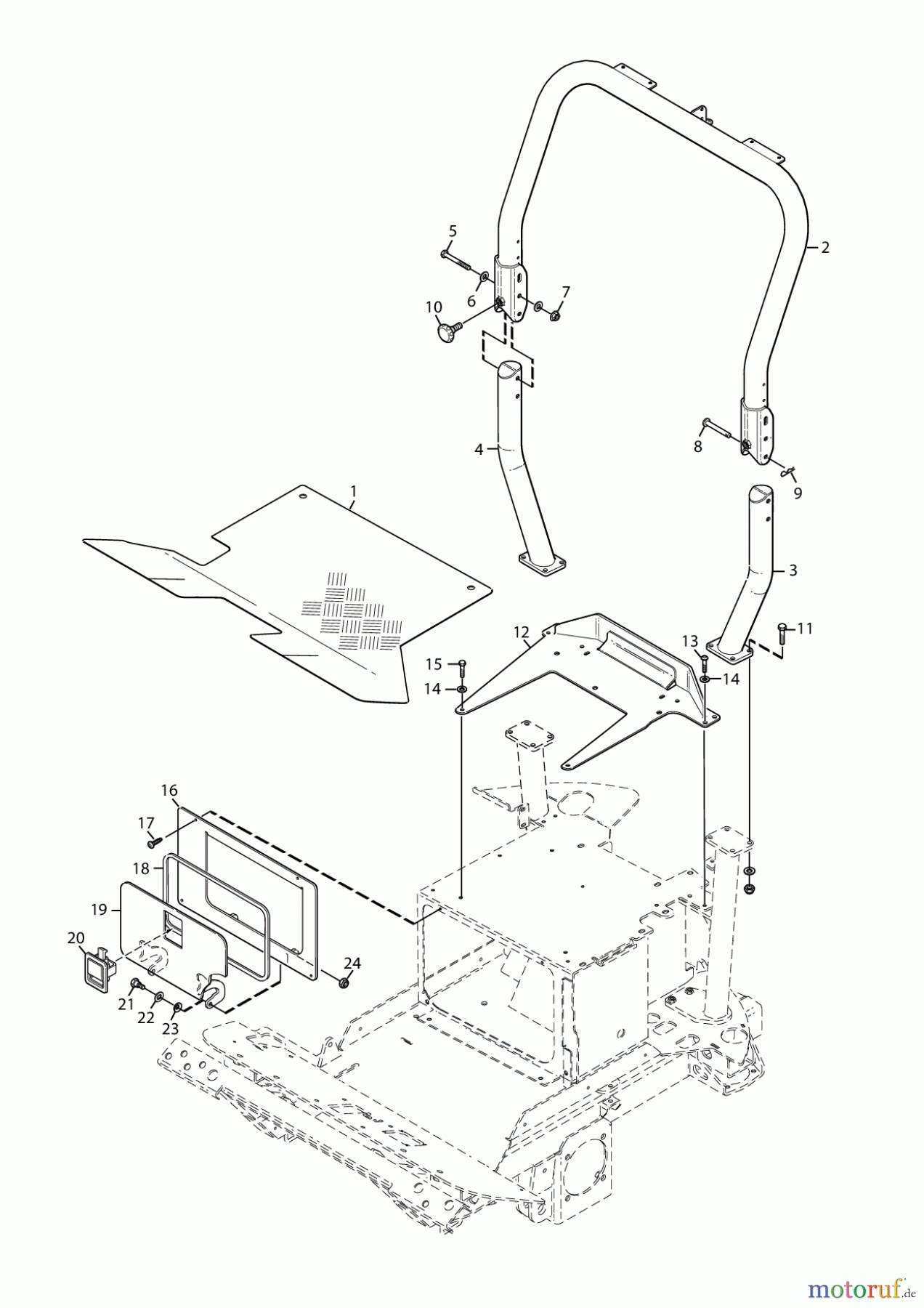  Stiga Frontmäher Grundgerät Titan 2017 TITAN 540 D 13-7454-11 FRAME-ROPS