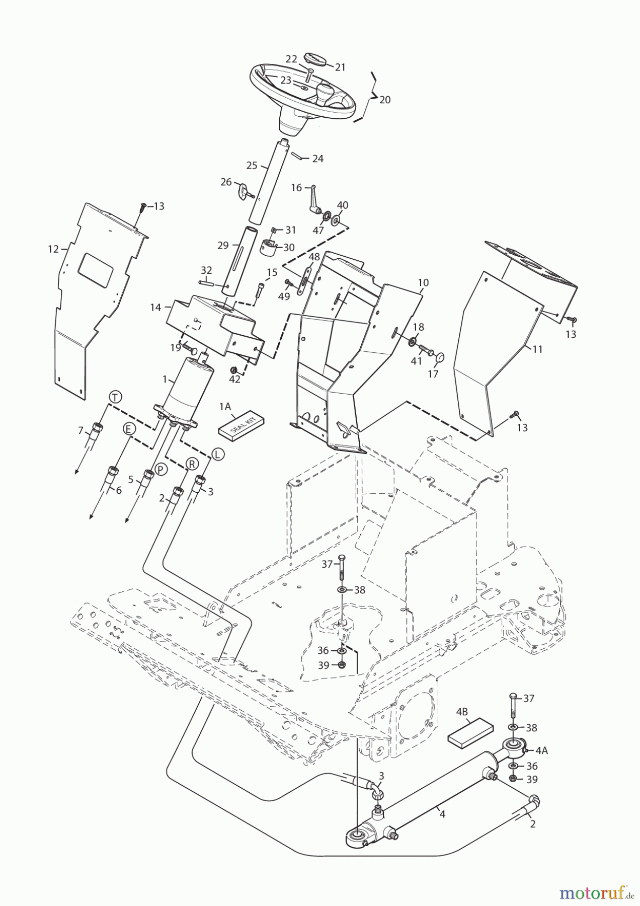  Stiga Frontmäher Baujahr 2017 Titan 2017 TITAN 540 D 13-7454-11 STEERING