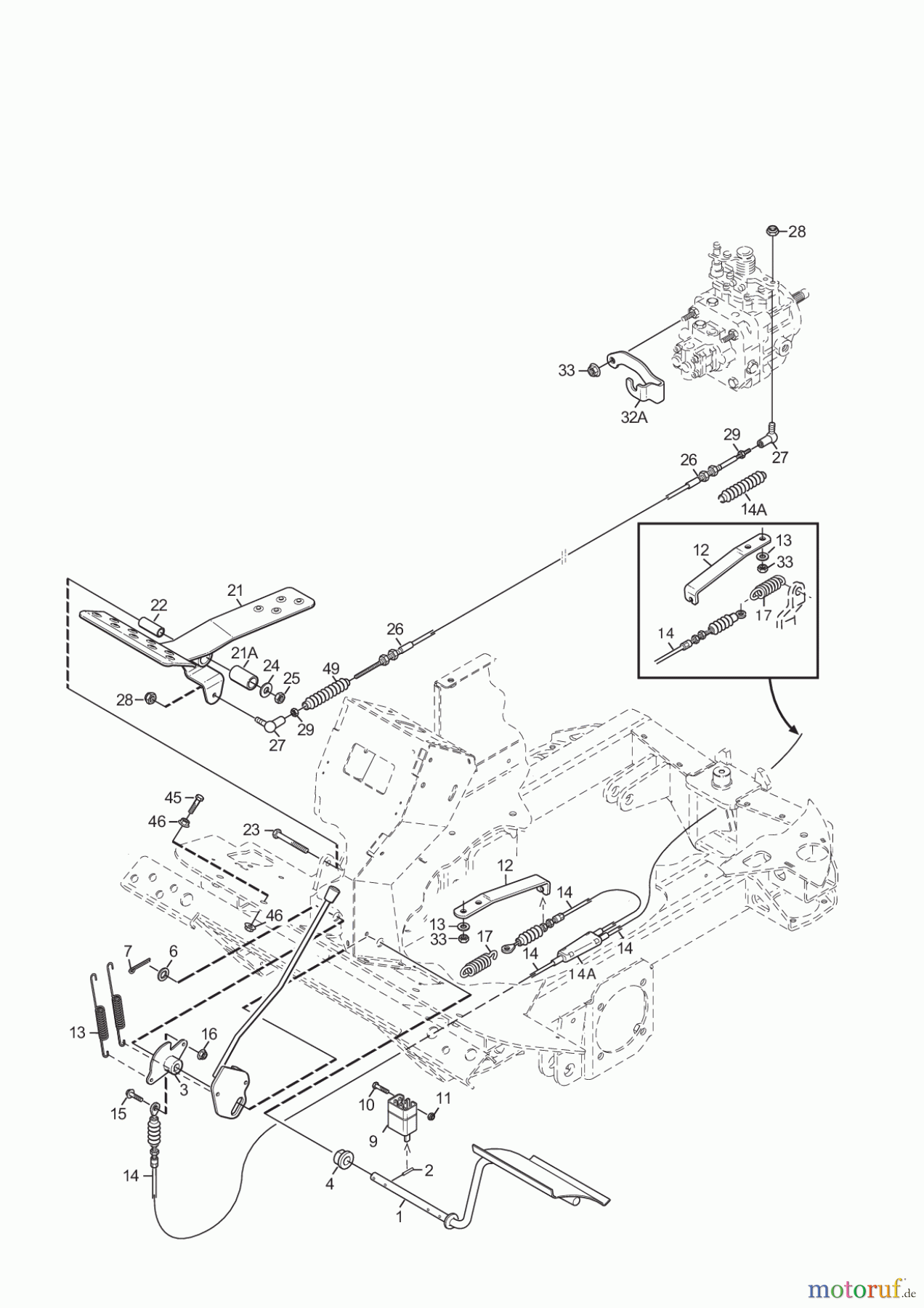  Stiga Frontmäher Baujahr 2017 Titan 2017 TITAN 540 D 13-7454-11 FOOT CONTROLS