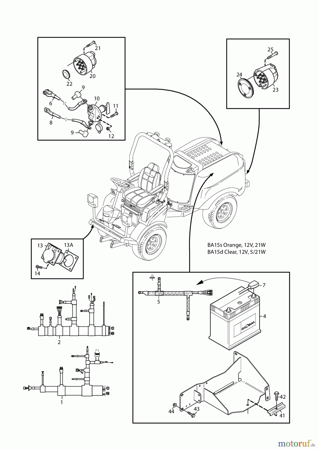  Stiga Frontmäher Grundgerät Titan 2017 TITAN 540 D 13-7454-11 ELECTRICAL SYSTEM 2