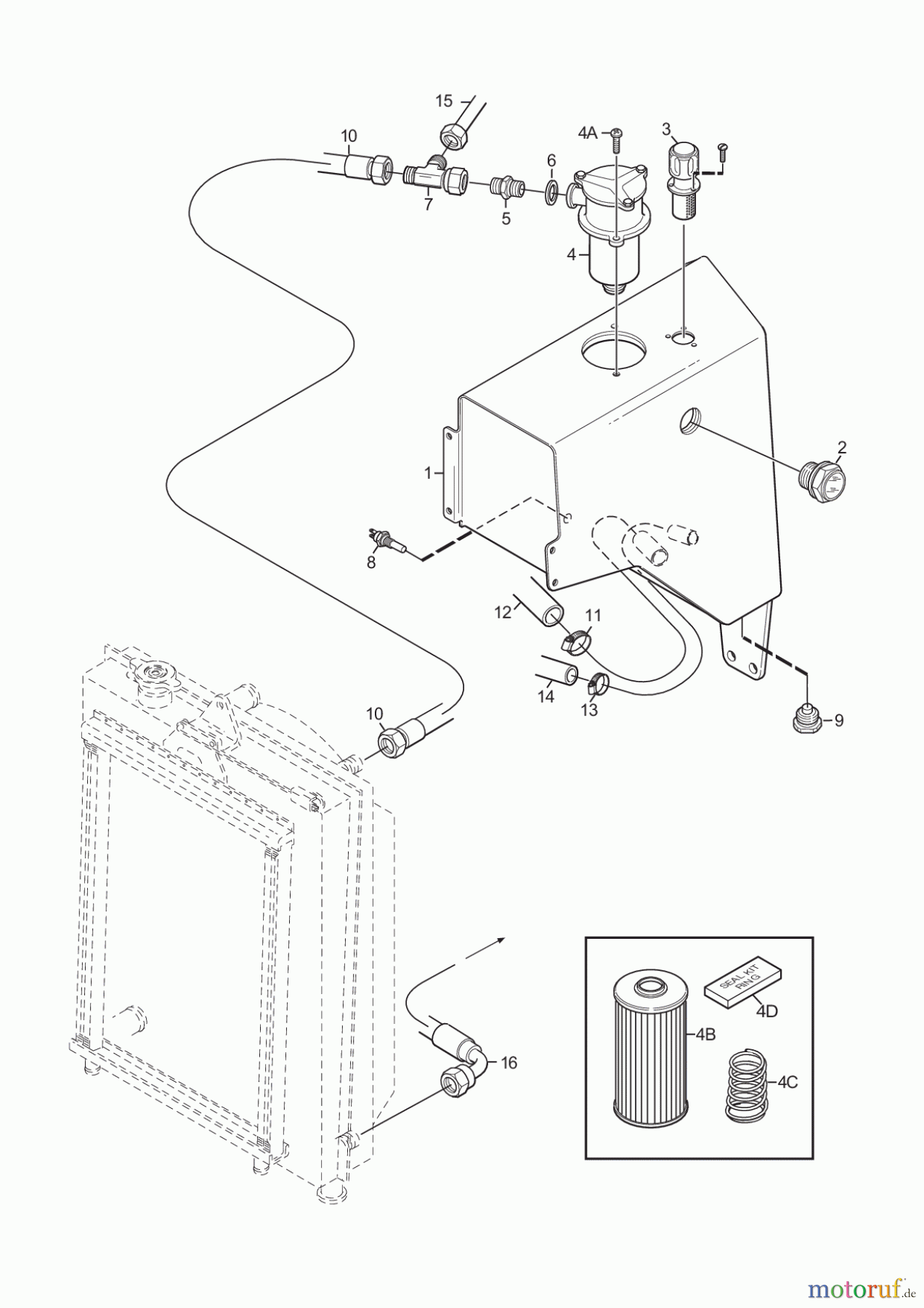  Stiga Frontmäher Baujahr 2017 Titan 2017 TITAN 540 D 13-7454-11 OIL TANK