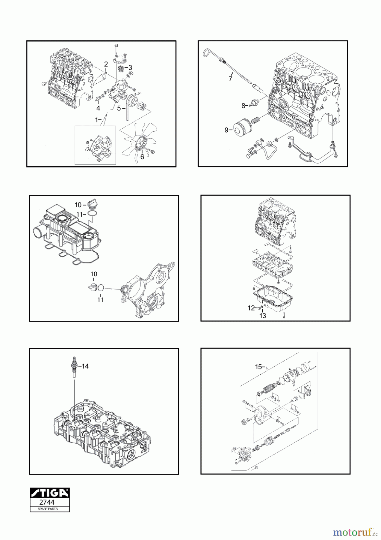  Stiga Frontmäher Baujahr 2017 Titan 2017 TITAN 540 D 13-7454-11 YANMAR 3TNV76- XMHS TITAN 26