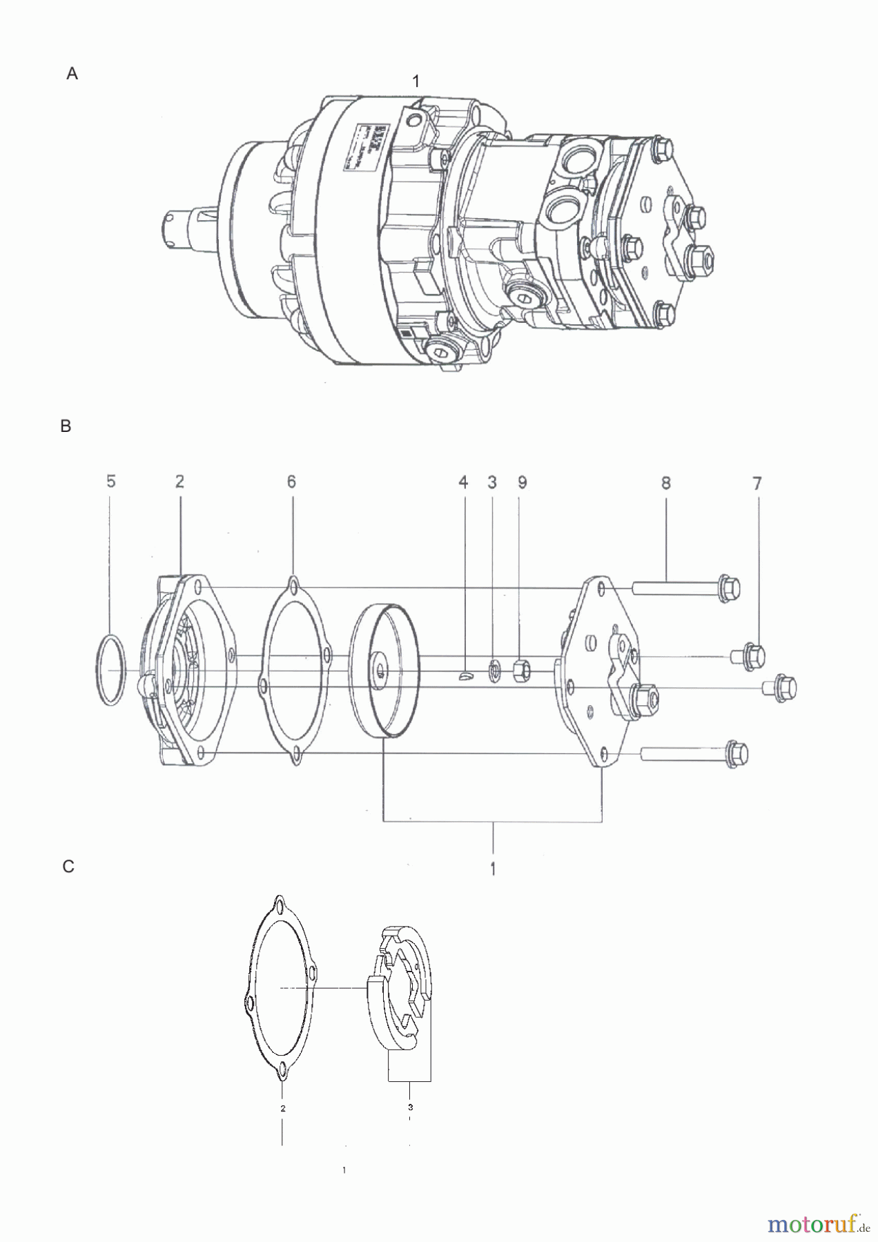  Stiga Frontmäher Baujahr 2017 Titan 2017 TITAN 540 D 13-7454-11 KANZAKI WHEEL ENGINE KWM 13S-186C MOTOR ASSY-BRAKE