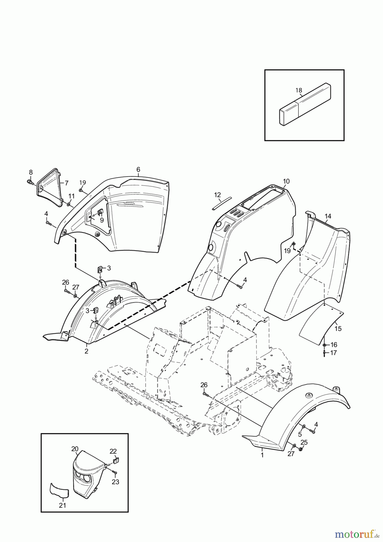  Stiga Frontmäher Baujahr 2017 Titan 2017 TITAN 740 D 13-7460-11 BODY WORK-FRONT