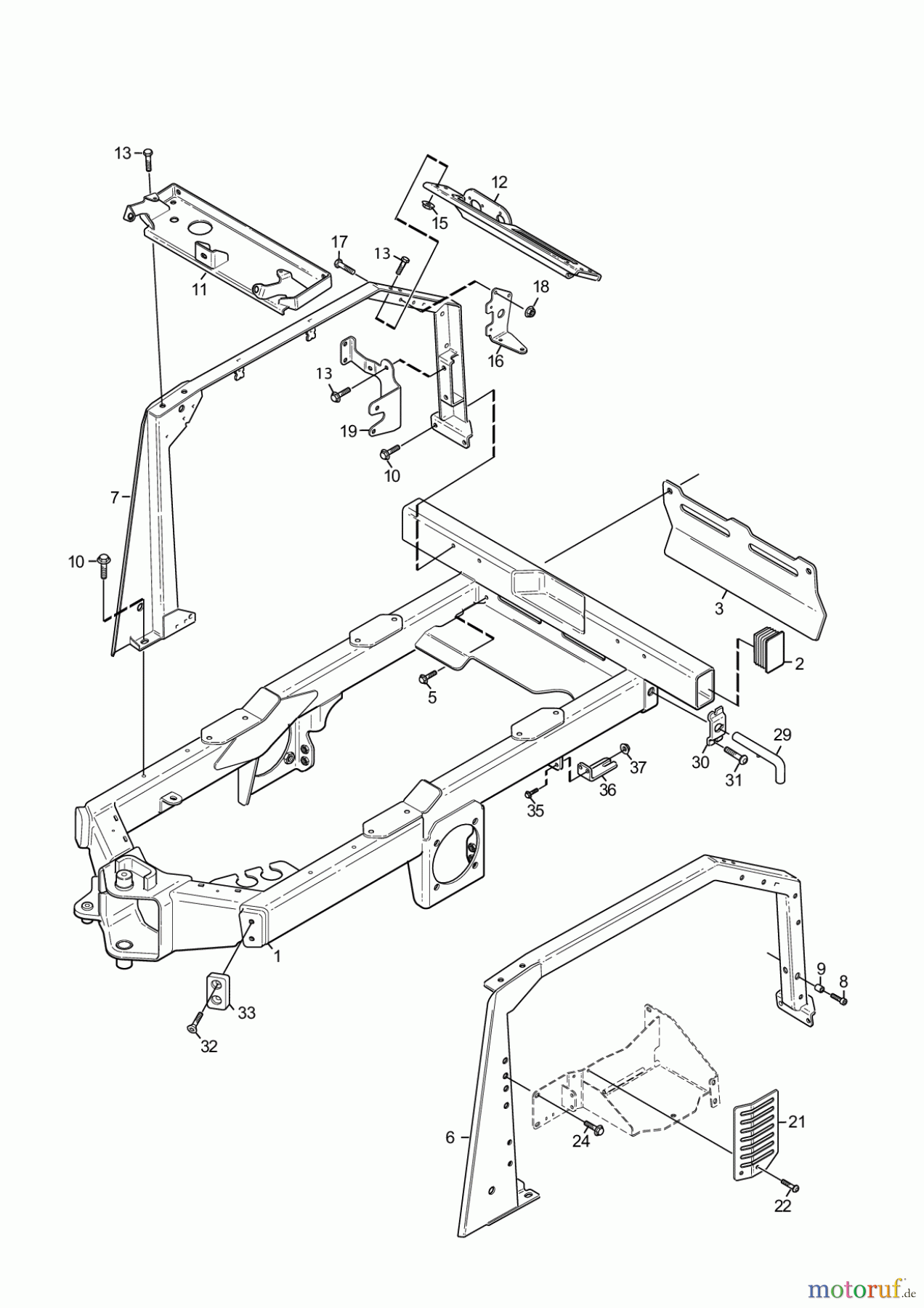  Stiga Frontmäher Grundgerät Titan 2017 TITAN 740 D 13-7460-11 FRAME-REAR