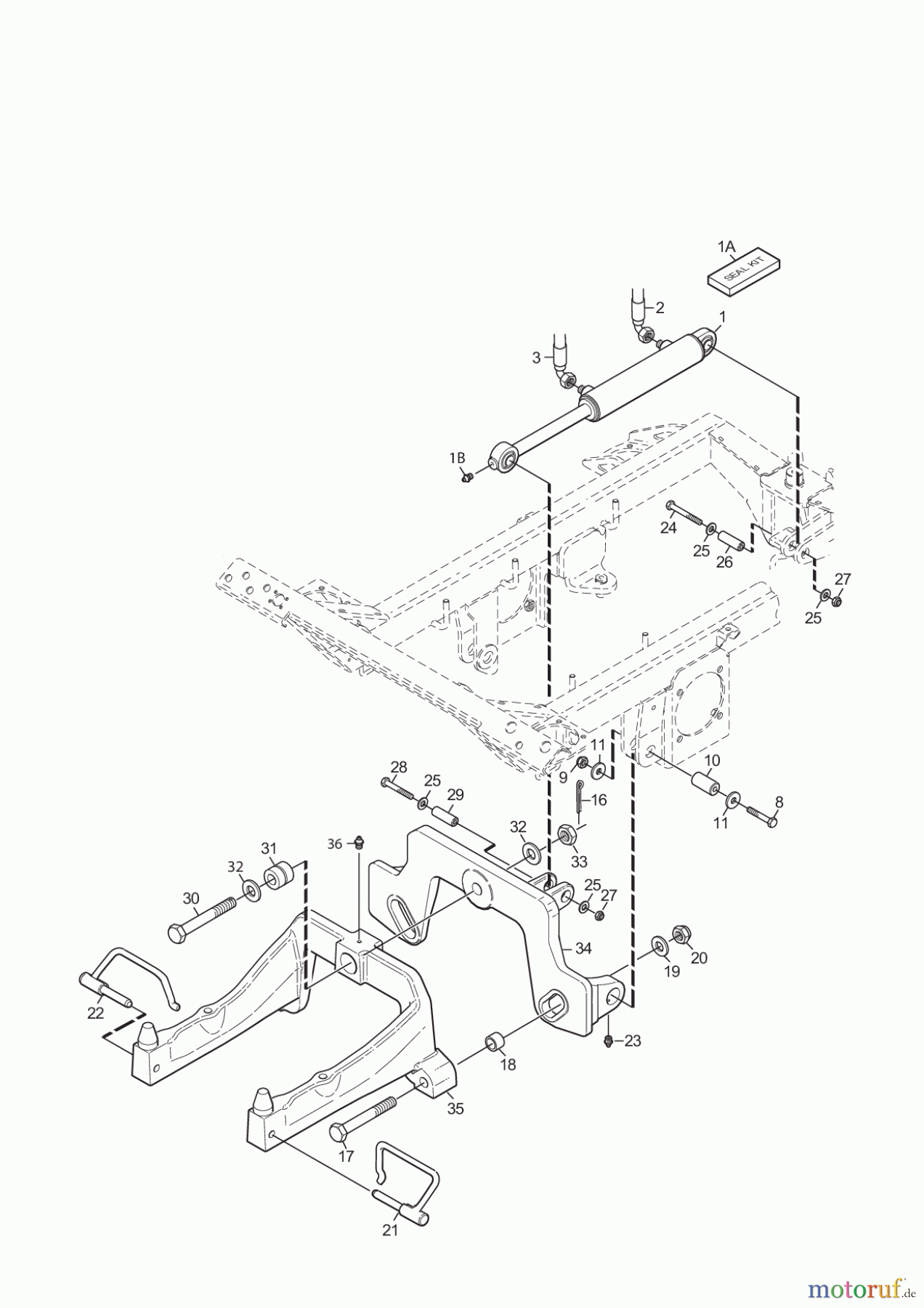  Stiga Frontmäher Grundgerät Titan 2017 TITAN 740 D 13-7460-11 LIFTING DEVICE