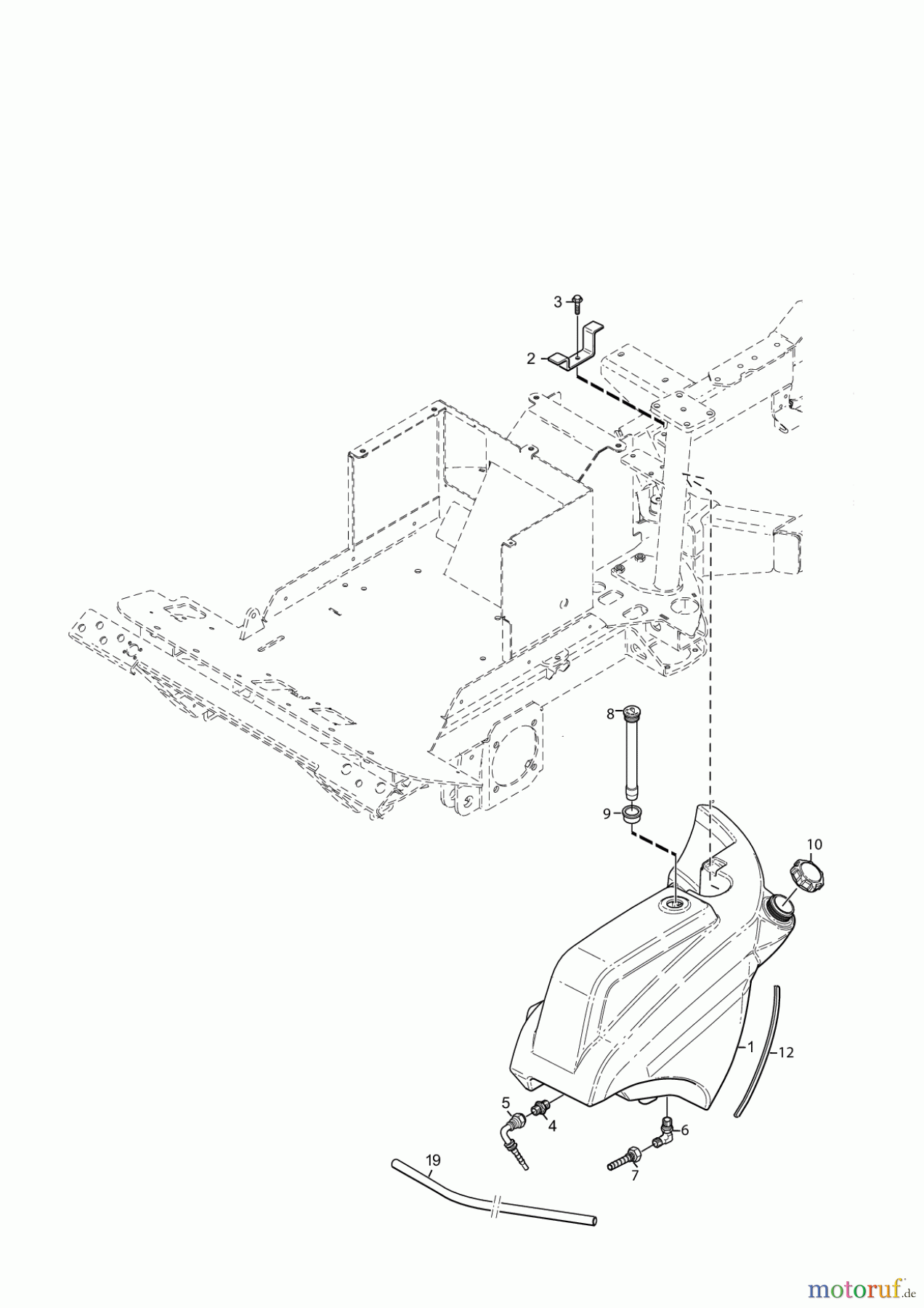  Stiga Frontmäher Baujahr 2017 Titan 2017 TITAN 740 D 13-7460-11 FUEL TANK