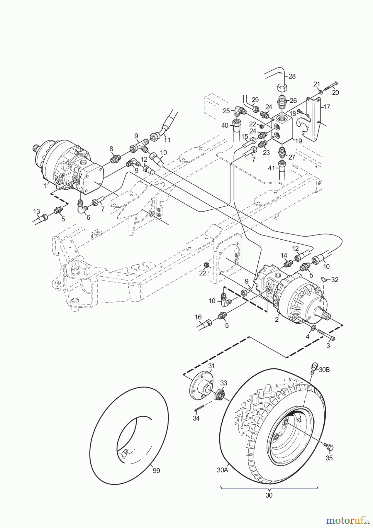  Stiga Frontmäher Baujahr 2017 Titan 2017 TITAN 740 D 13-7460-11 WHEEL ENGNINE-REAR