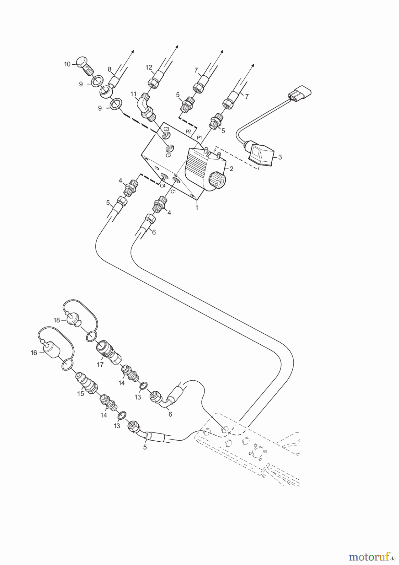  Stiga Frontmäher Grundgerät Titan 2017 TITAN 740 D 13-7460-11 SELECTOR VALVE