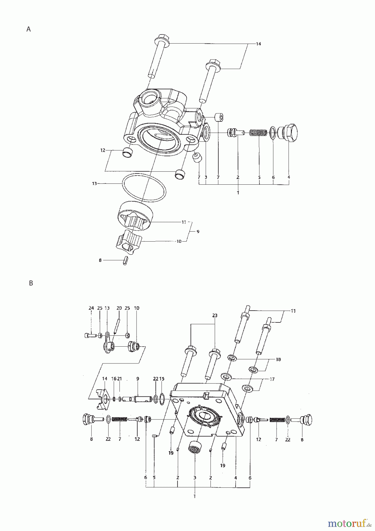  Stiga Frontmäher Baujahr 2017 Titan 2017 TITAN 740 D 13-7460-11 KANZAKI HYDRAULIC PUMP KPS-23ALPH CHARGE PUMP-CENT CASE