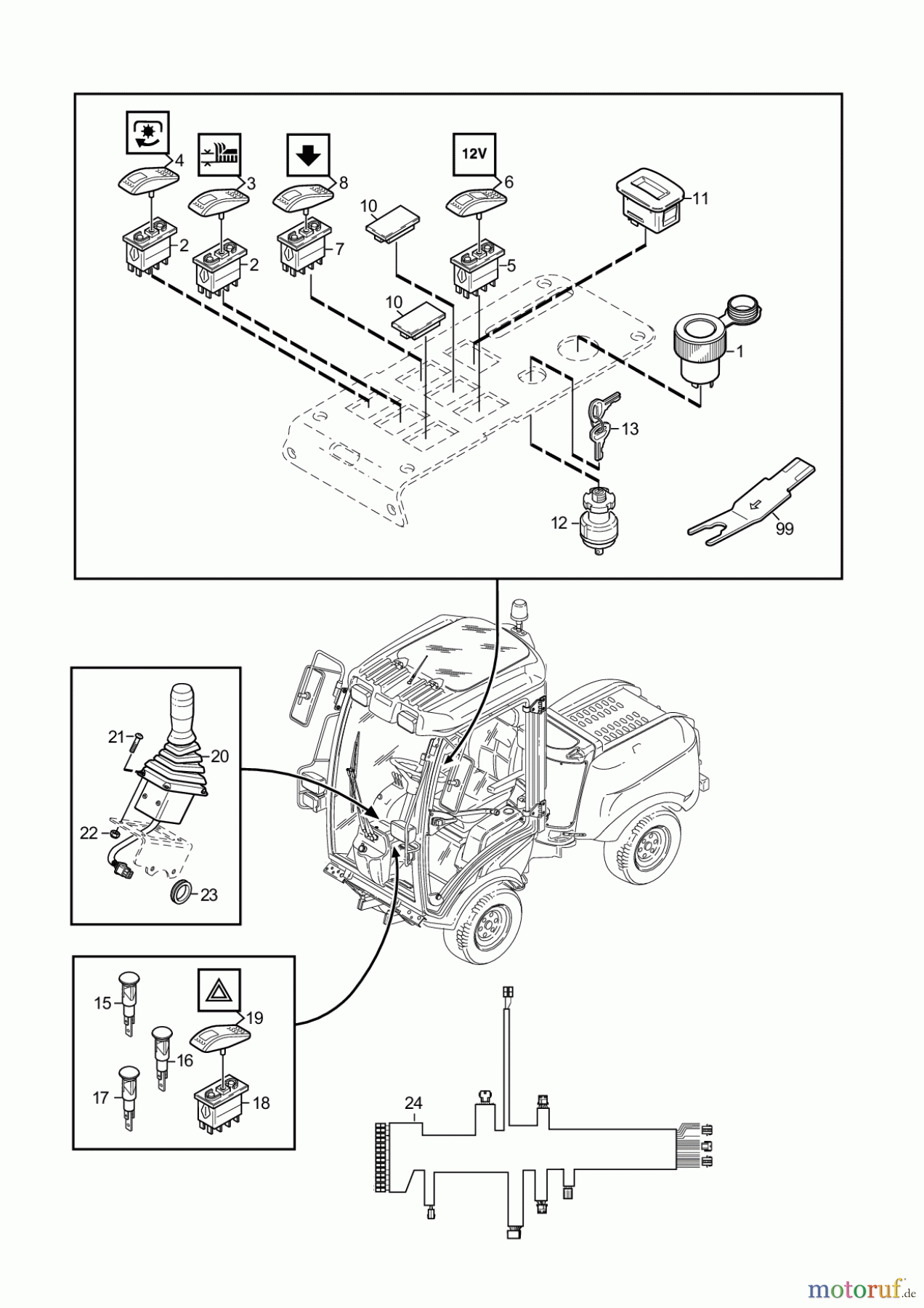  Stiga Frontmäher Baujahr 2017 Titan 2017 TITAN 740 DCR 13-7462-11 - Season 2015 ELECTRICAL SYSTEM 1