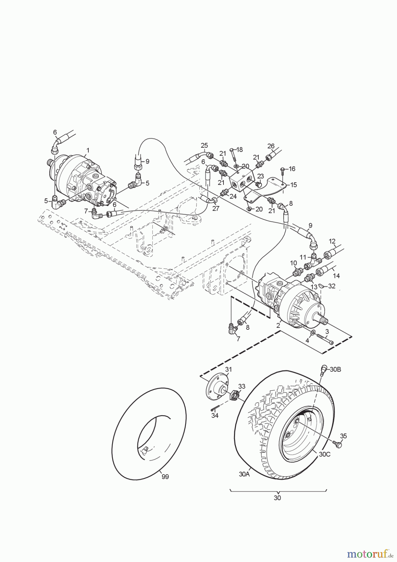  Stiga Frontmäher Baujahr 2017 Titan 2017 TITAN 740 DCR 13-7462-11 - Season 2015 WHEEL ENGINES-FRONT