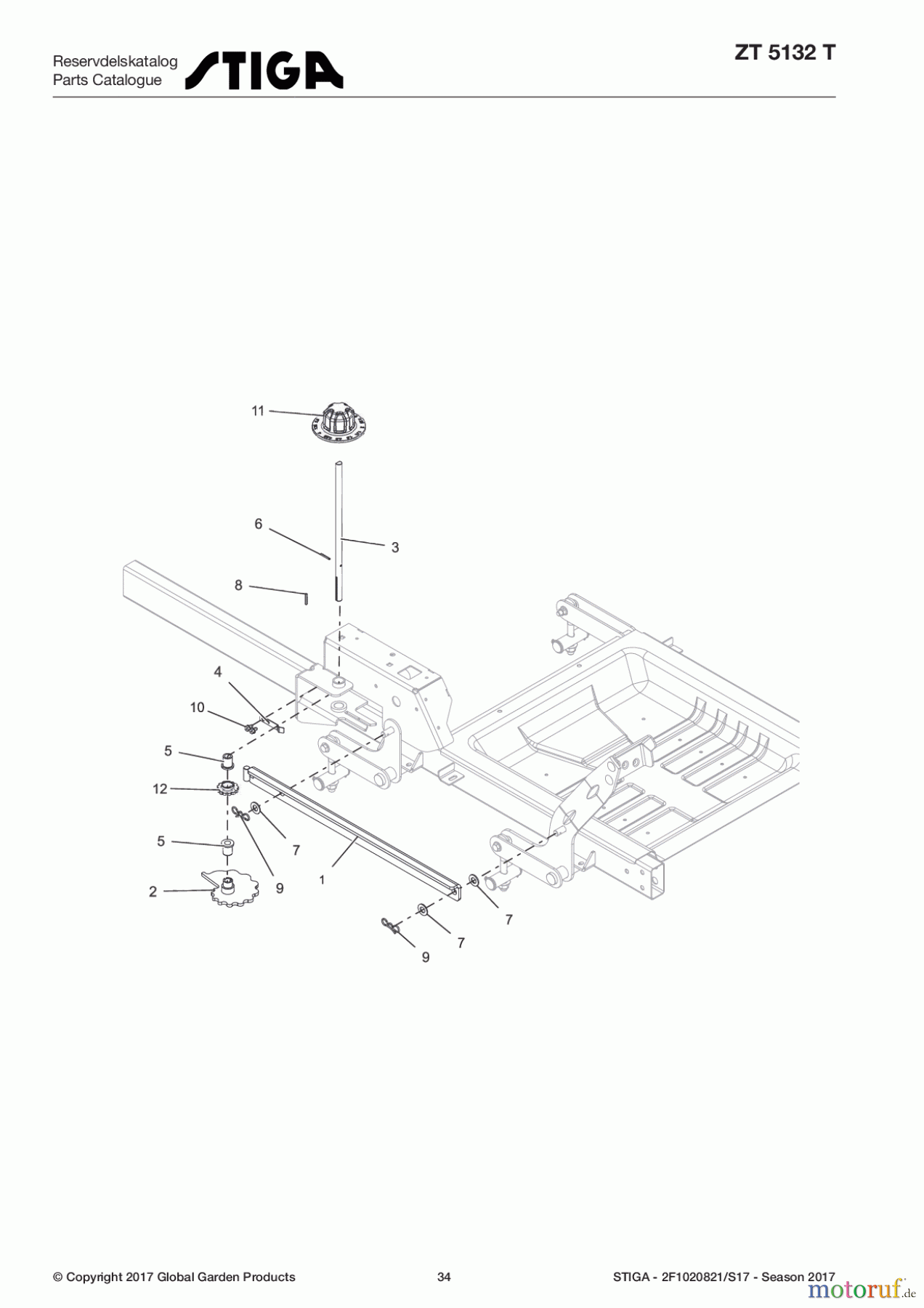  Stiga Frontmäher Baujahr 2017 Zero Turn Mowers 2017 ZT 5132 T 2F1020821/S17 - Season 2017 Height of Cut