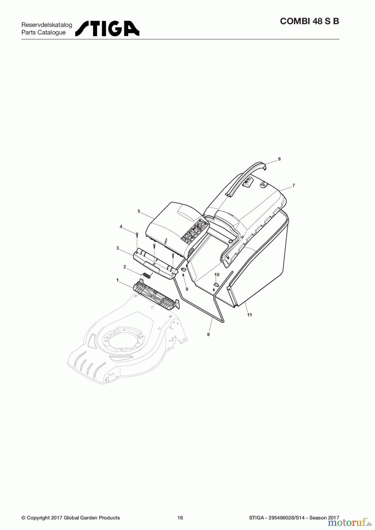  Stiga Rasenmäher Baujahr 2017 Benzin Mit Antrieb 2017 COMBI 48 S B 295486028/S14 - Season 2017 Grass-Catcher