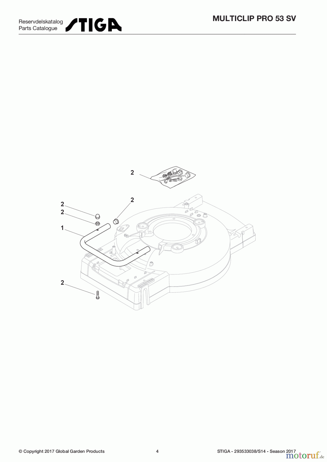  Stiga Rasenmäher Baujahr 2017 Benzin Mit Antrieb 2017 MULTICLIP PRO 53 SV 293533038/S14 - Season 2017 Mask