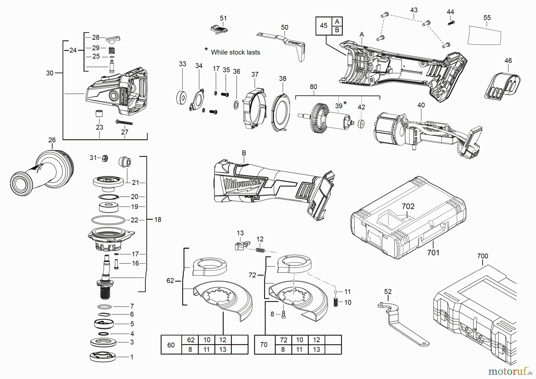  Milwaukee Akku-Geräte Schleifen und Polieren SCHLEIFER 115 MM M18 CAG115X Seite 1