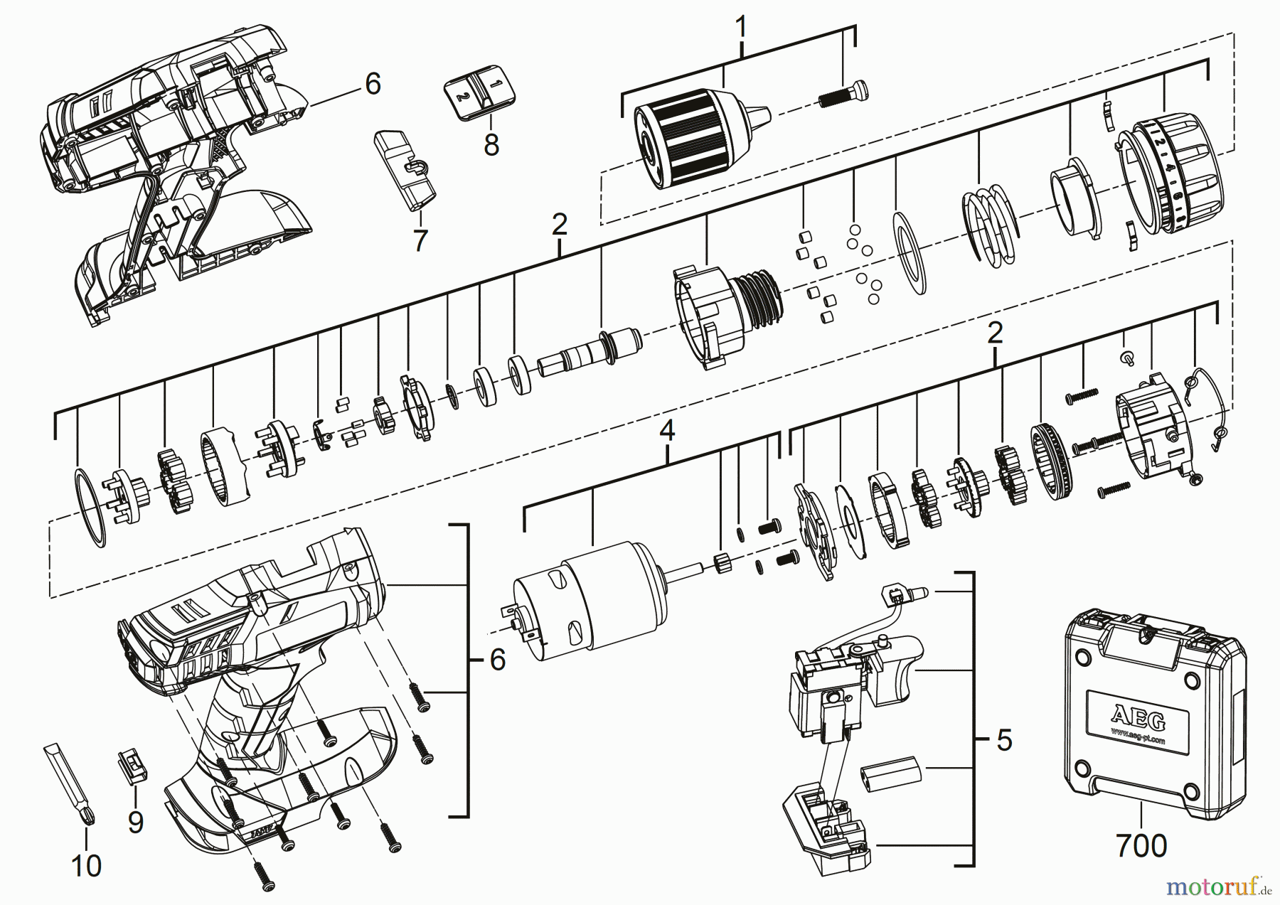  AEG Powertools Bohren und Schrauben Akku Geräte 18 VOLT BS 18G2 Akku-Bohrschrauber Seite 1