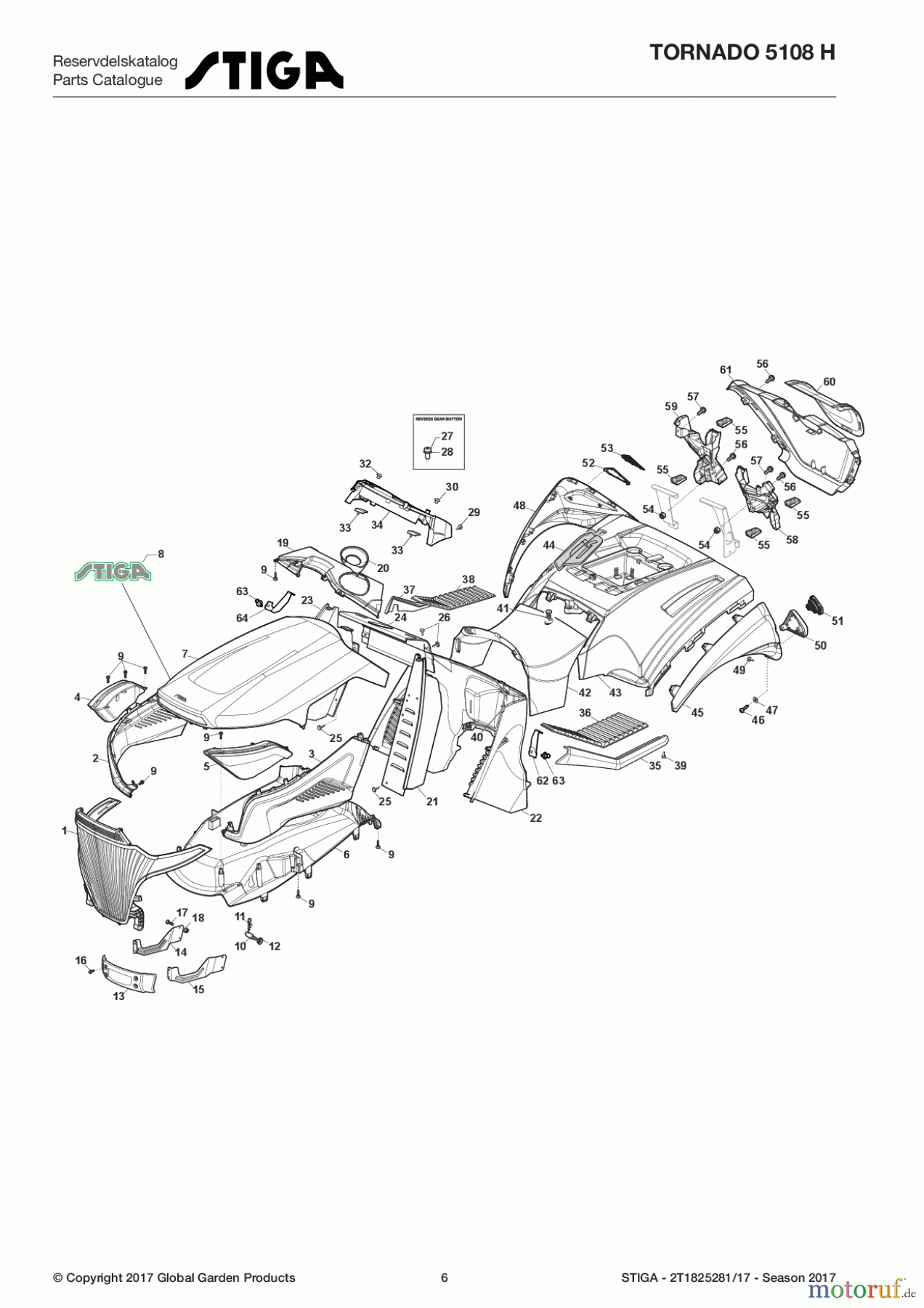  Stiga Aufsitzmäher Baujahr 2017 TORNADO 5108 H 2T1825281/17 - Season 2017 Body