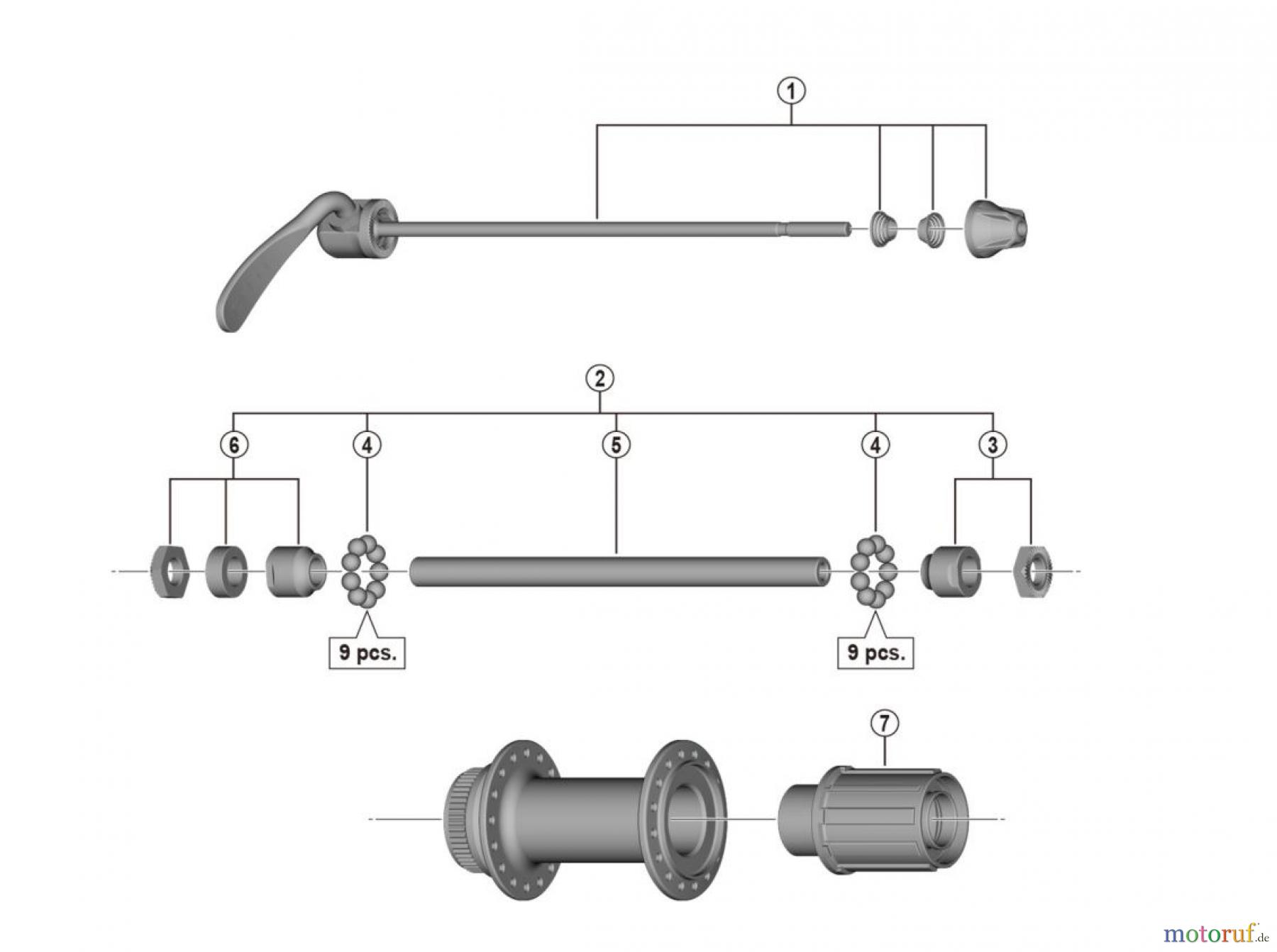  Shimano FH Free Hub - Freilaufnabe FH-MT200-B (-4357)  Freehub (8/9/10-speed)