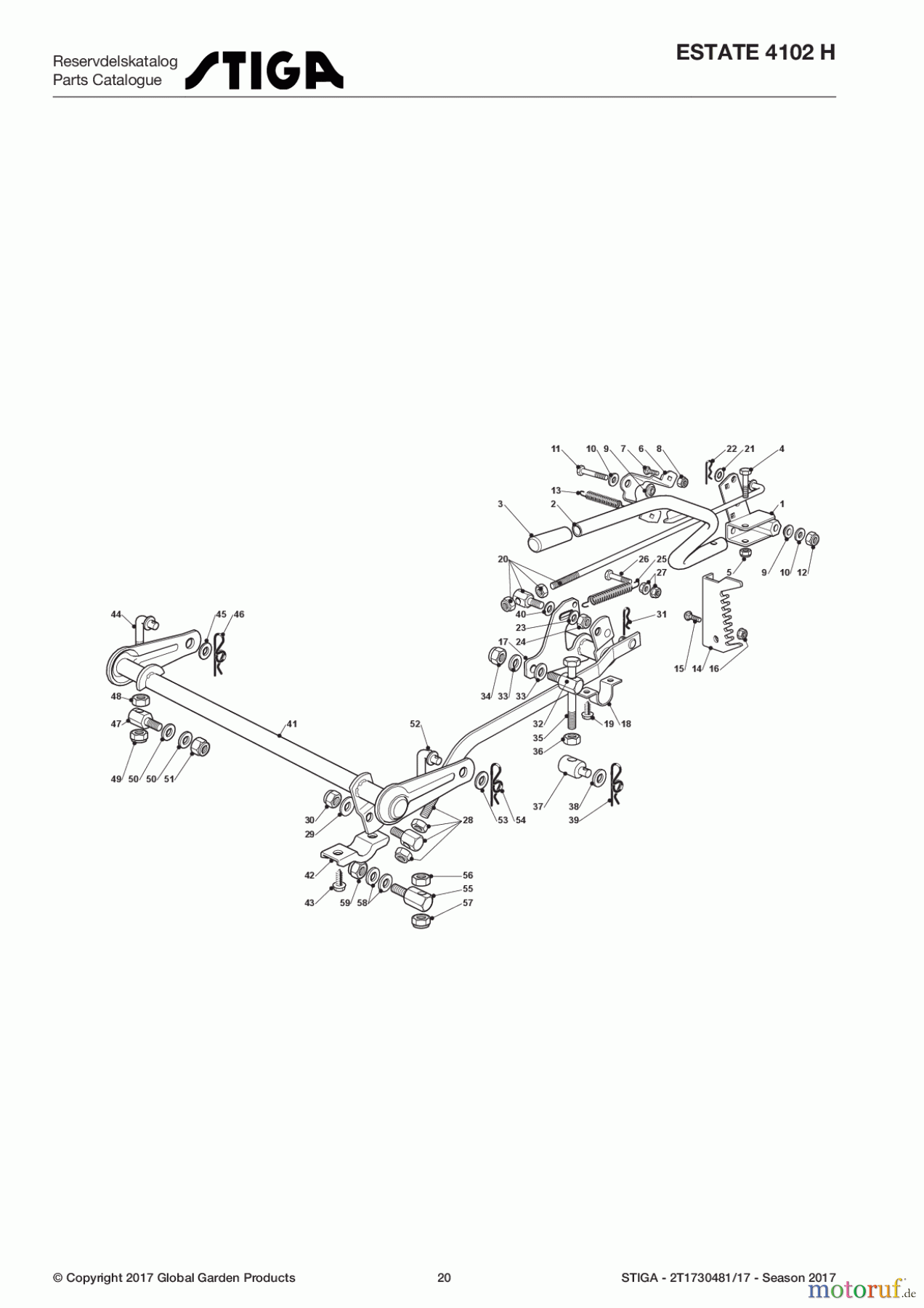  Stiga Aufsitzmäher Baujahr 2017 ESTATE 4102 H 2T1730481/17 - Season 2017 Cutting Plate Lifting