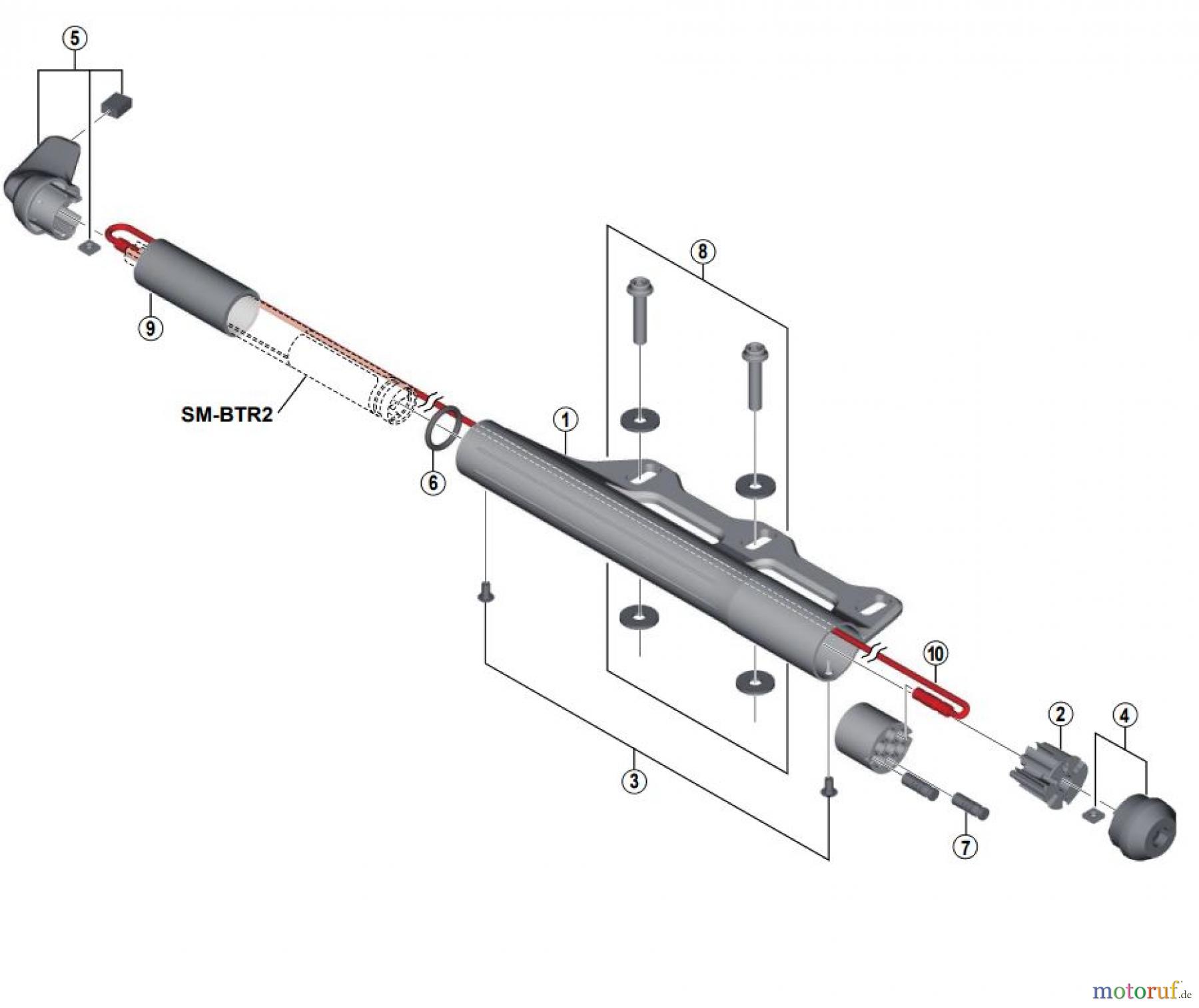  Shimano SM Smallparts - Kleinteile, RT, BT, BB, CD SM-BTC1 Di2  E-Bike Akkuhalter/-gehäuse für Flaschenhaltermontage