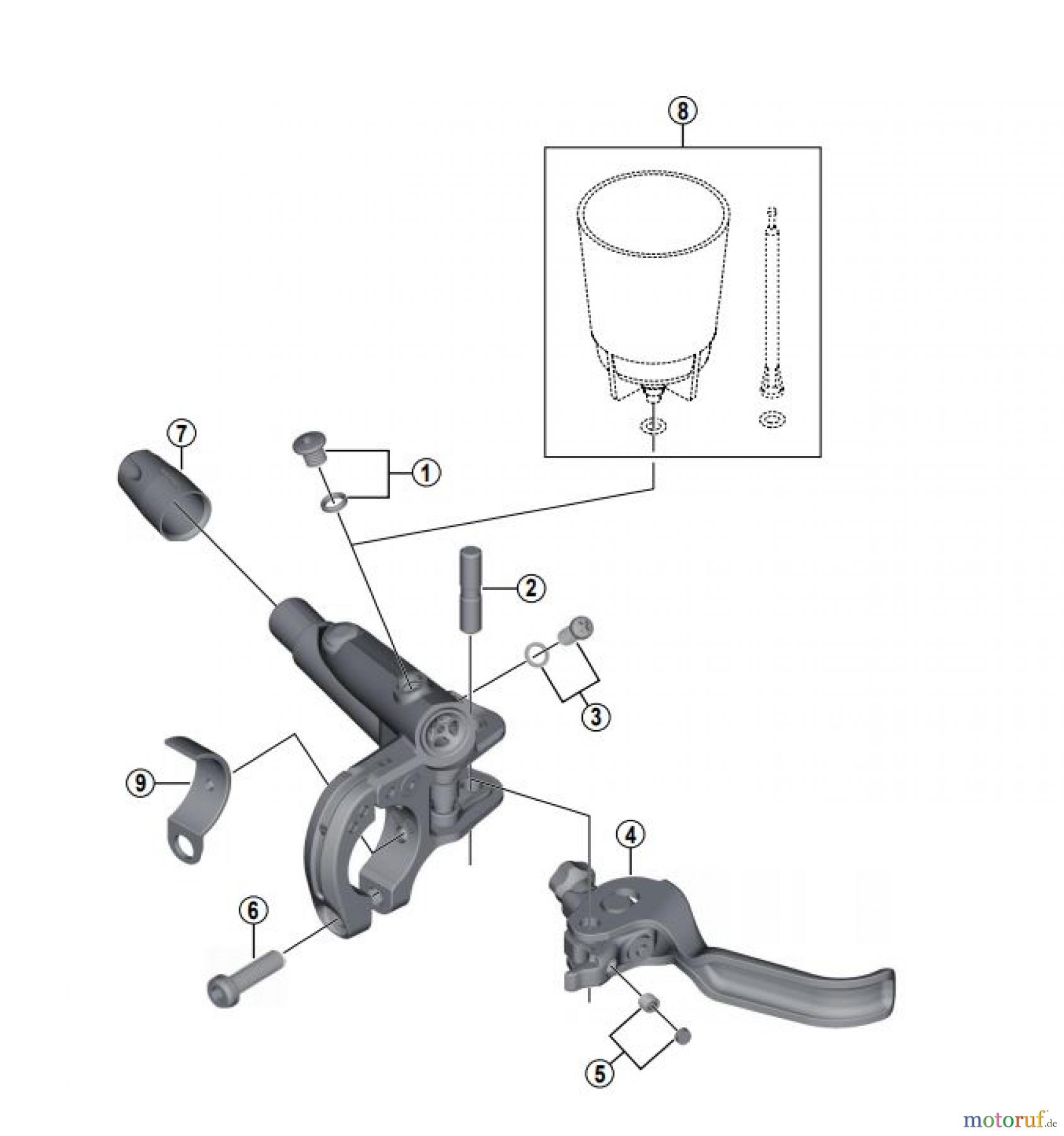  Shimano BL Brake Lever - Bremshebel BL-M8000 (-3853A) DEORE XT Brake Lever