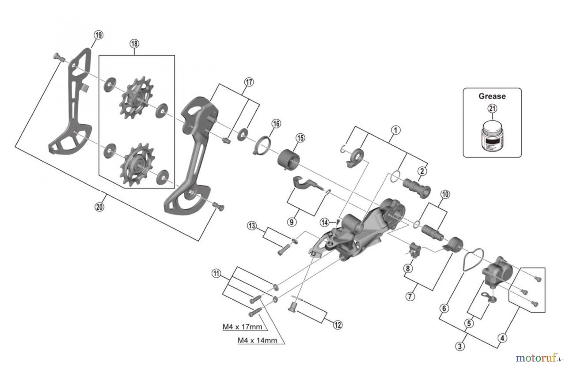  Shimano RD Rear Derailleur - Schaltwerk RD-M9120 (-4388C)  XTR Rear Derailleur