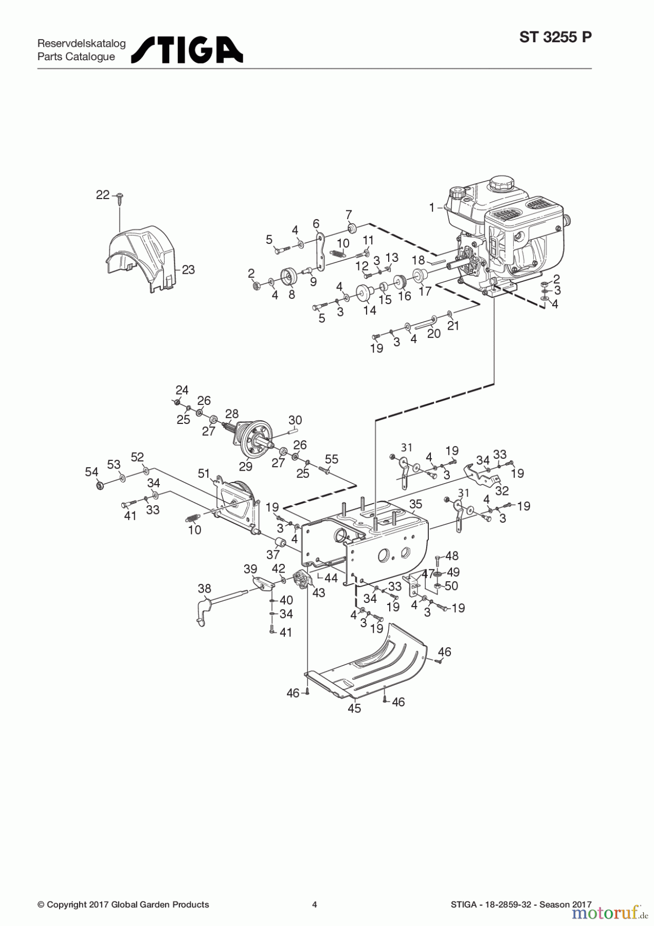  Stiga Schneefräsen Baujahr 2017 Schneefräsen Benzin 2017 ST 3255 P 18-2859-32 - Season 2017 Engine