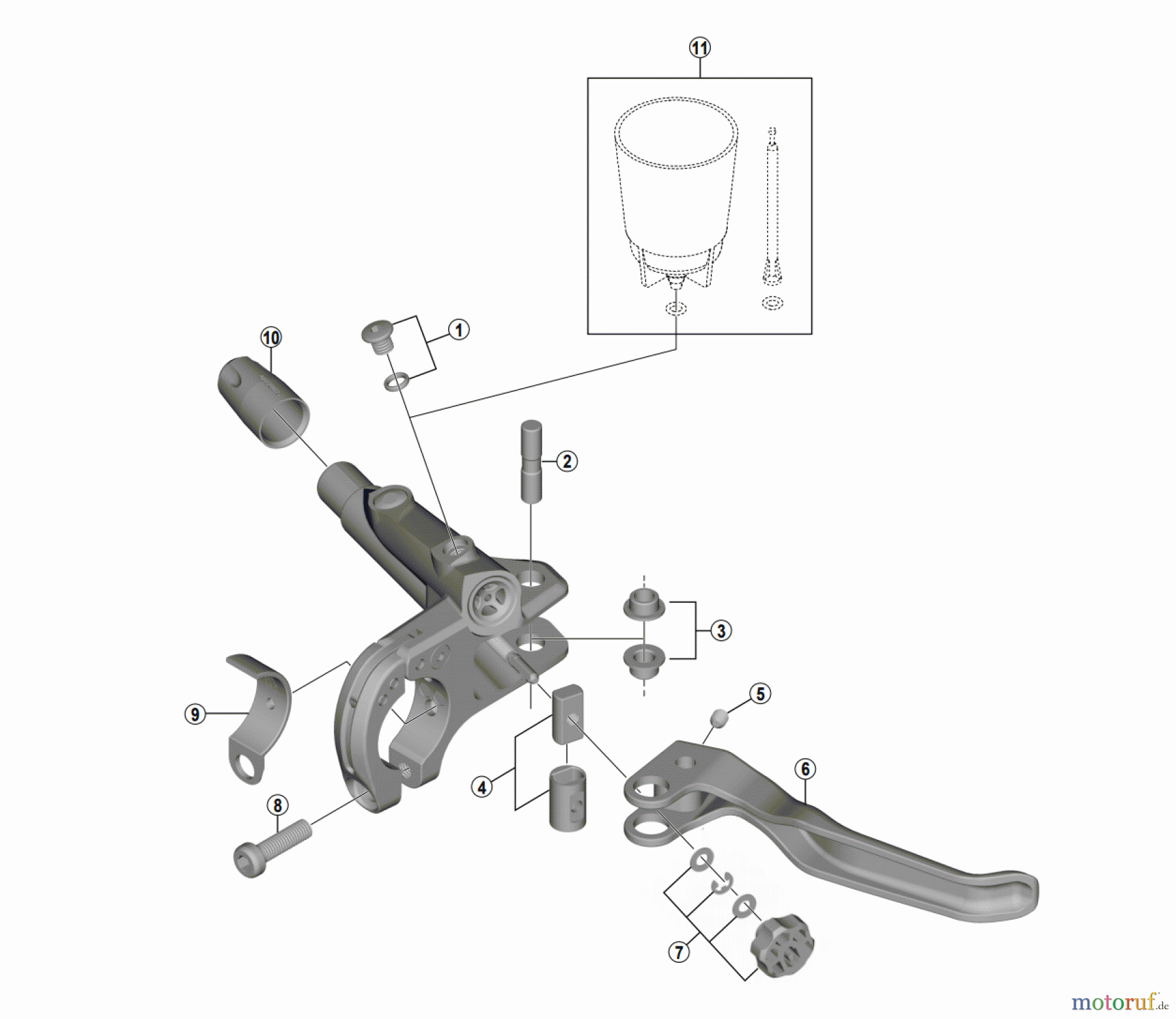  Shimano BL Brake Lever - Bremshebel BL-T8000 (4017)  DEORE XT Brake Lever