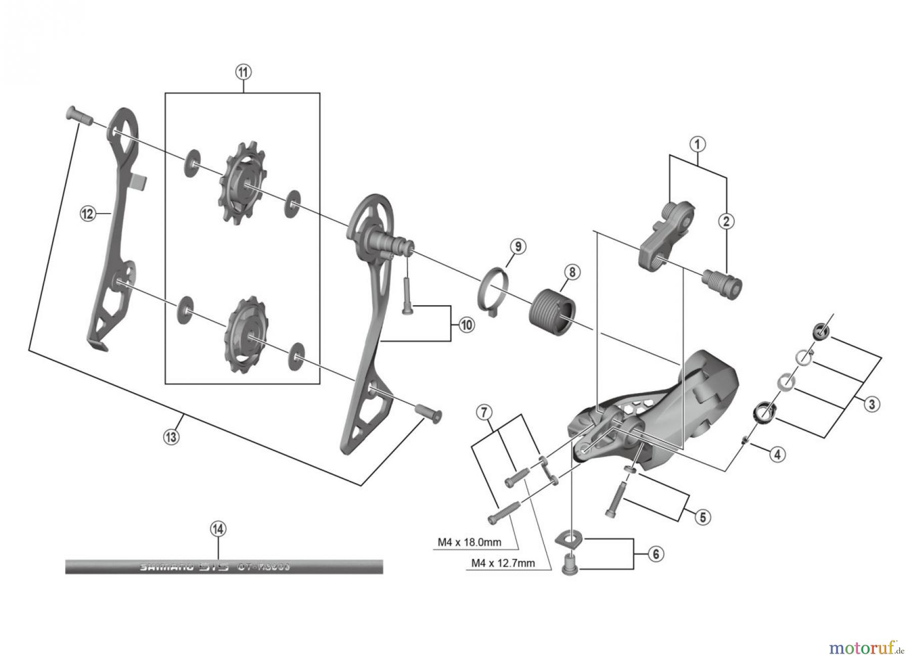  Shimano RD Rear Derailleur - Schaltwerk RD-R8000-GS  ULTEGRA Rear Derailleur 