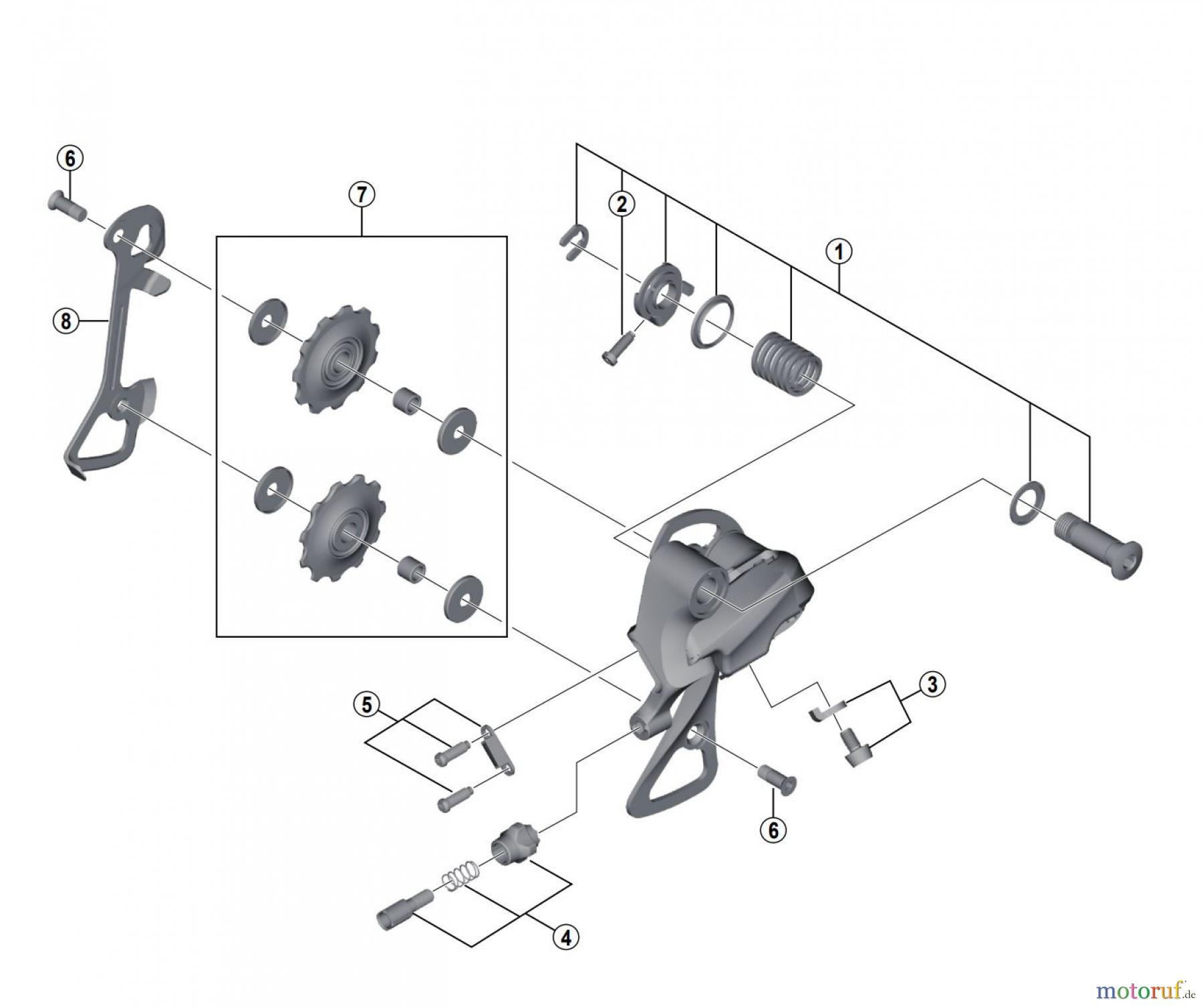  Shimano RD Rear Derailleur - Schaltwerk RD-R2000-SS / GS (8-speed)  CLARIS Rear Derailleur