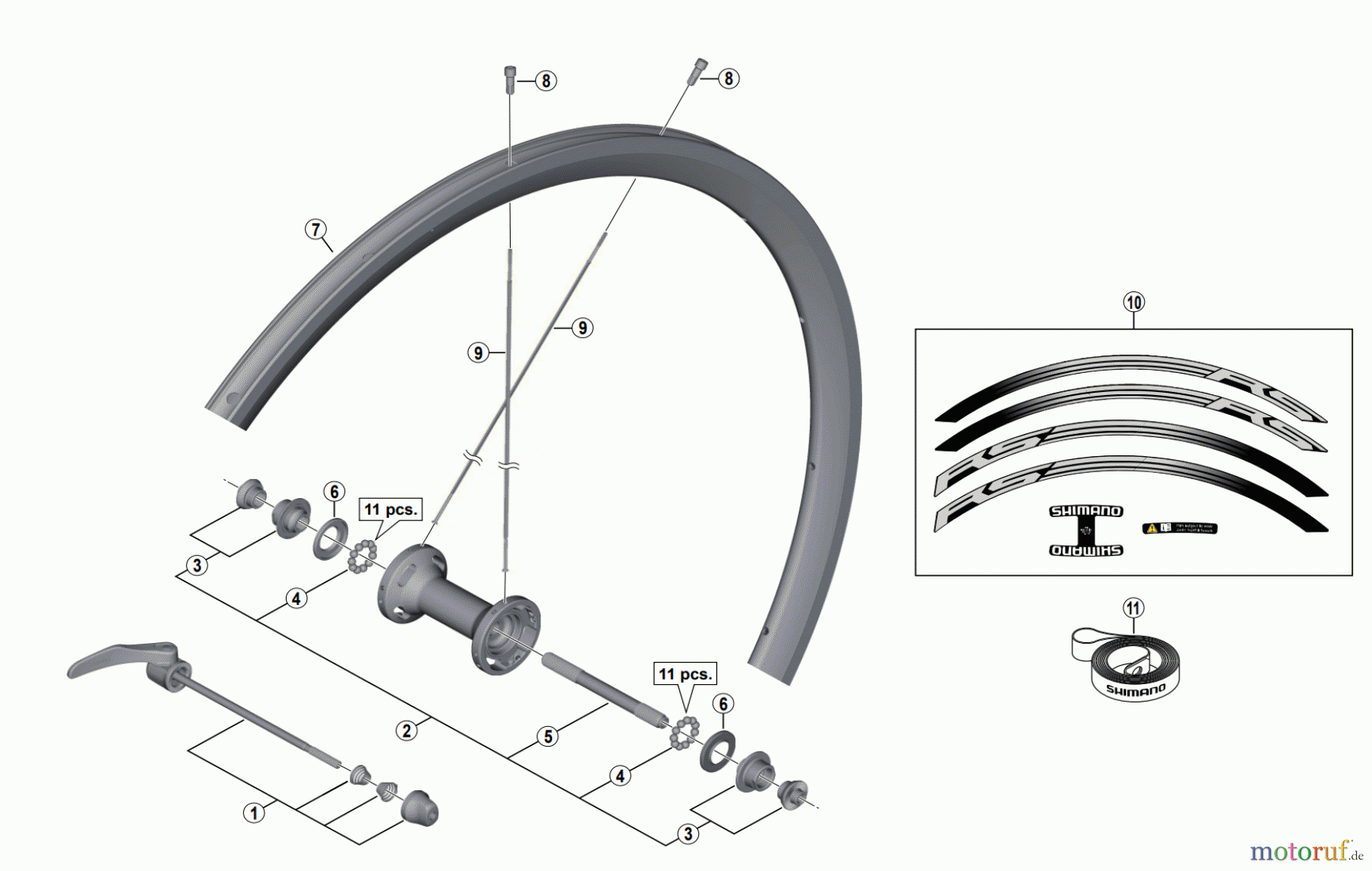  Shimano WH Wheels - Laufräder WH-RS330-F Front Wheel