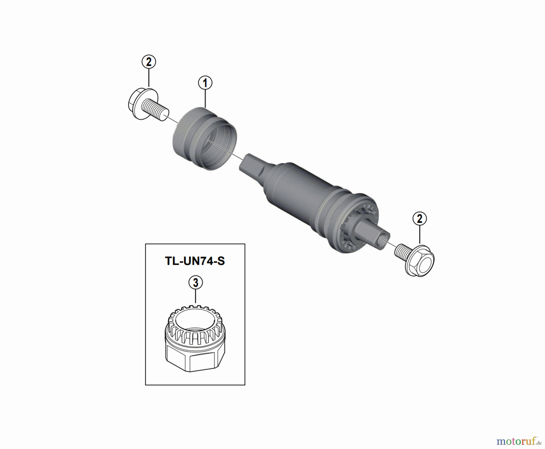  Shimano BB Bottom Bracket- Tretlager BB-UN100, BB-UN100-K  Bottom Bracket Assembly