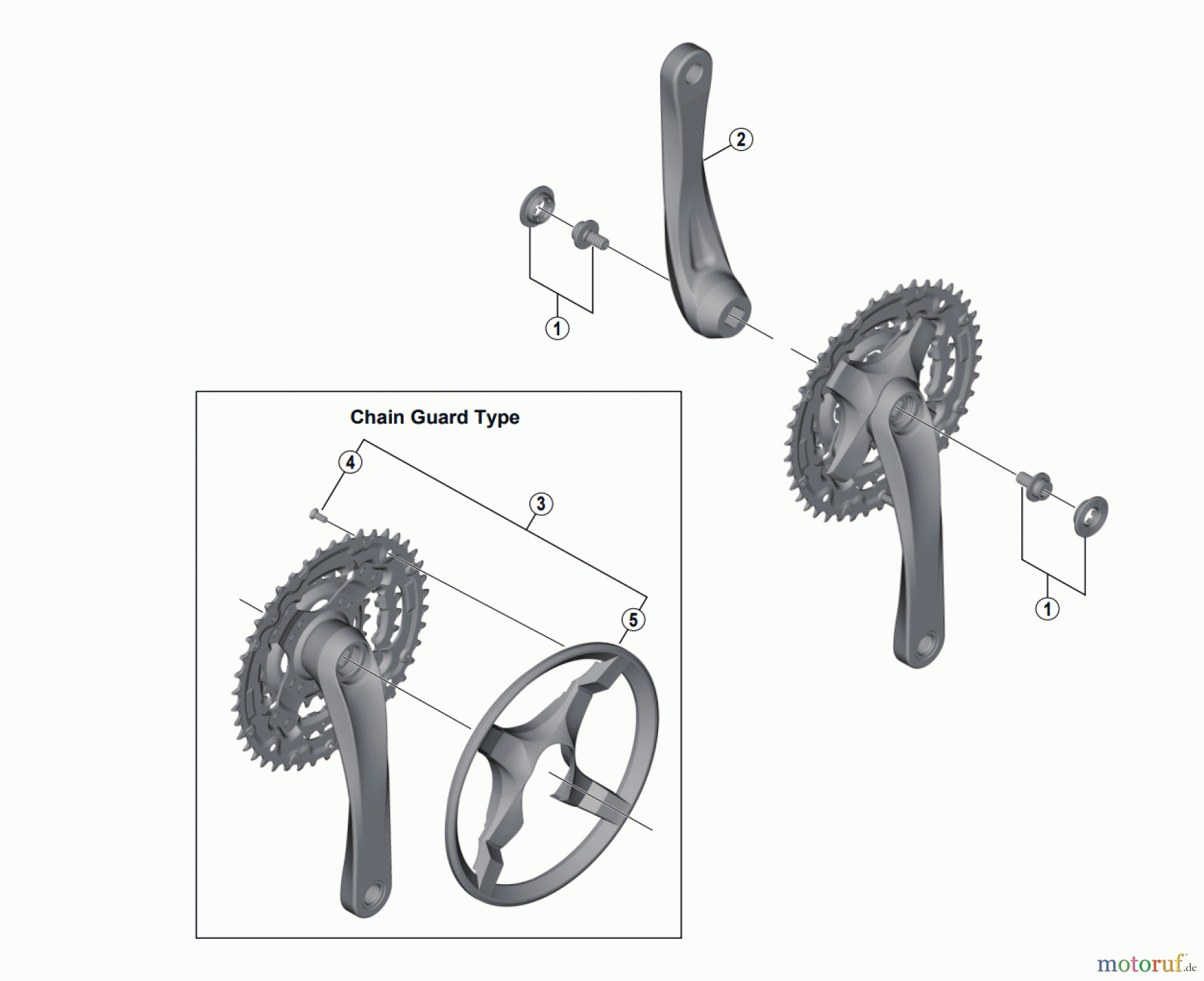  Shimano FC Front Chainwheel - Kurbelsatz, Vorderes Kettenblatt FC-TY501