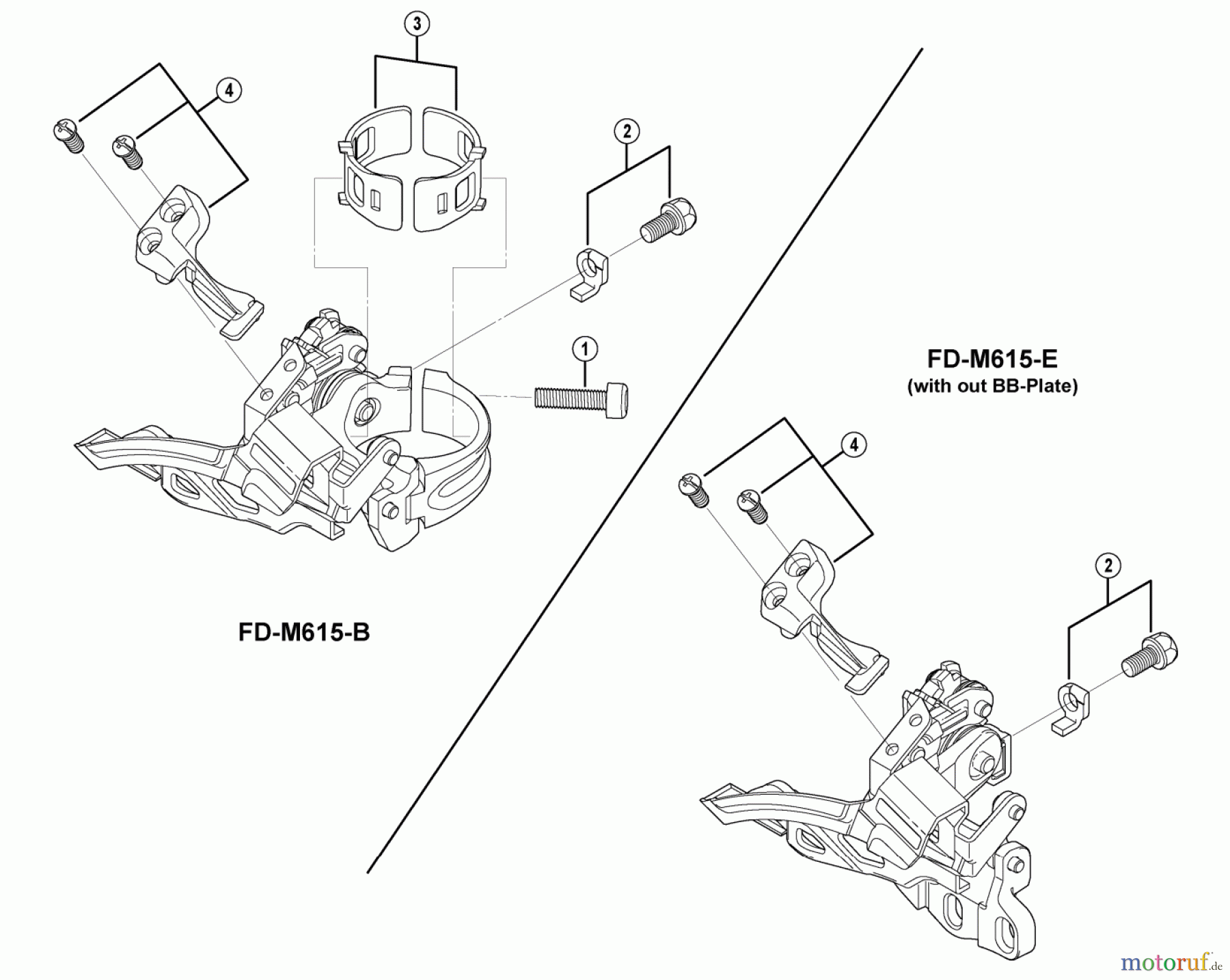  Shimano FD Front Derailleur - Umwerfer FD-M615-B DEORE Front Derailleur for Doubl