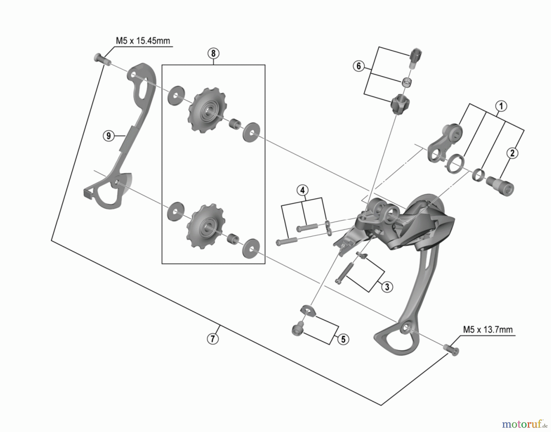  Shimano RD Rear Derailleur - Schaltwerk RD-M3000  ACERA Rear Derailleu