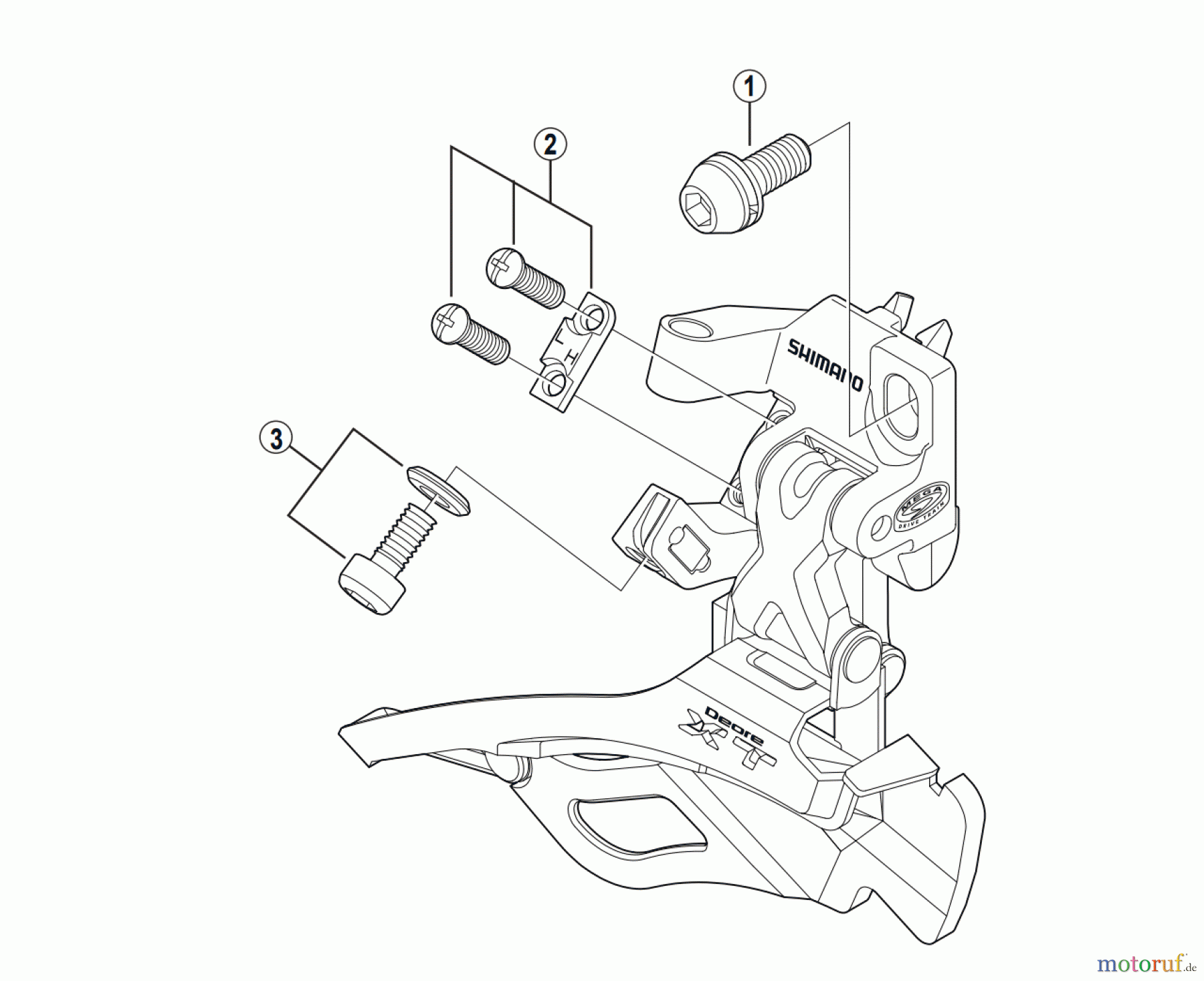  Shimano FD Front Derailleur - Umwerfer M771-D (-2859) DEORE XT Front Derailleur