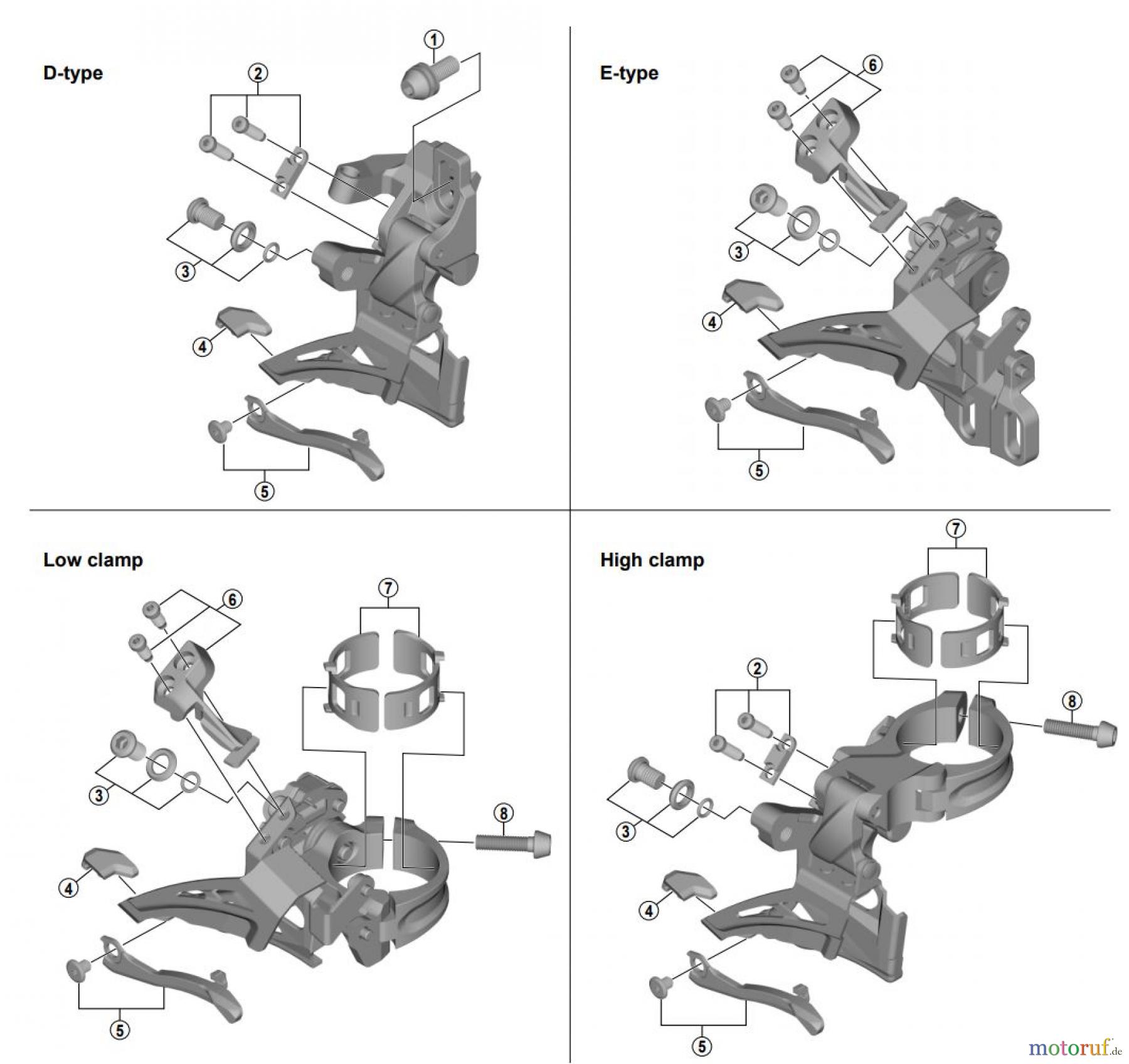  Shimano FD Front Derailleur - Umwerfer FD-M7025 SLX Front Derailleur (2x11-speed)