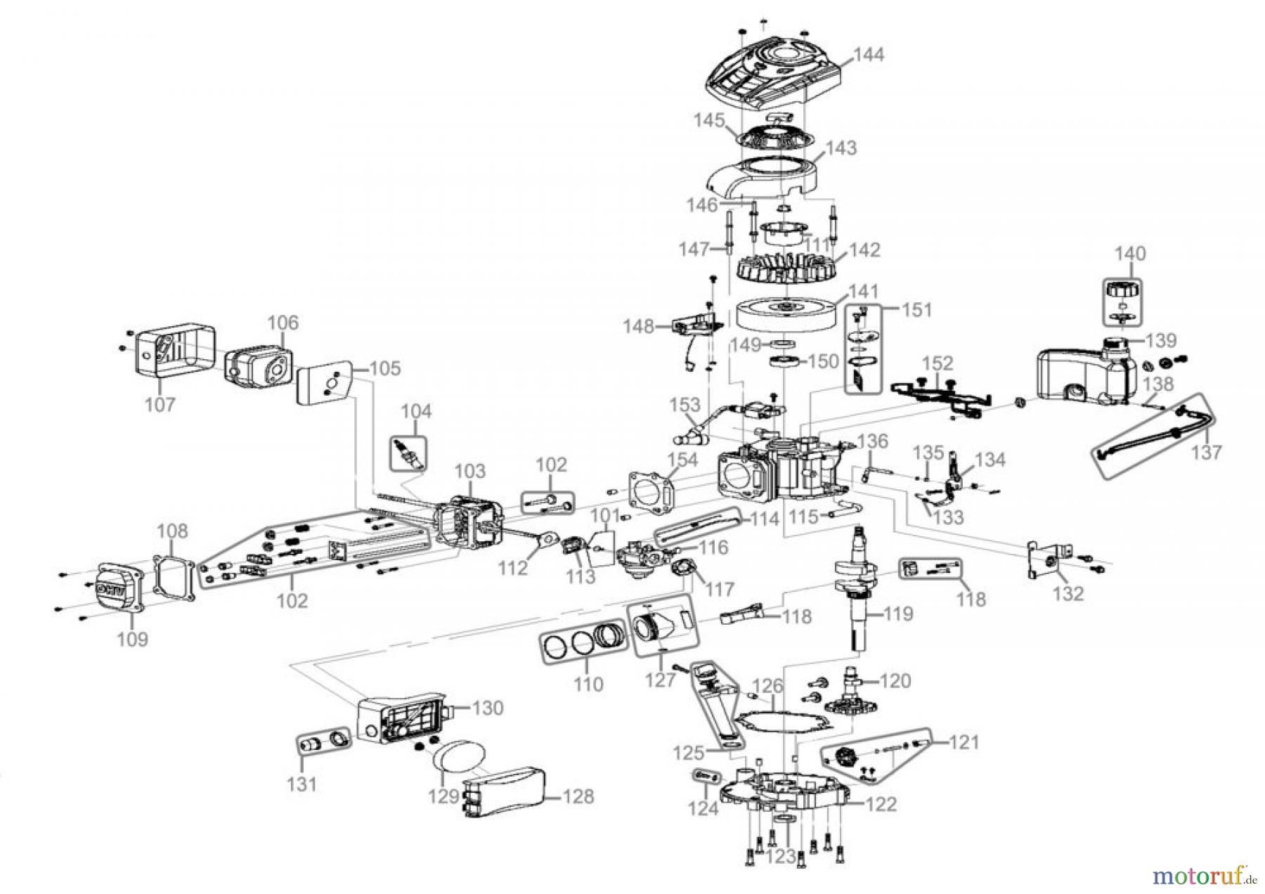  Güde Gartentechnik Rasenmäher Benzin-Rasenmäher Schnittbreite ab 50 cm Rasenmäher BIG WHEELER 510/1 8IN1 - 05089 Ersatzteileversion  FSL05089-01 Seite 2