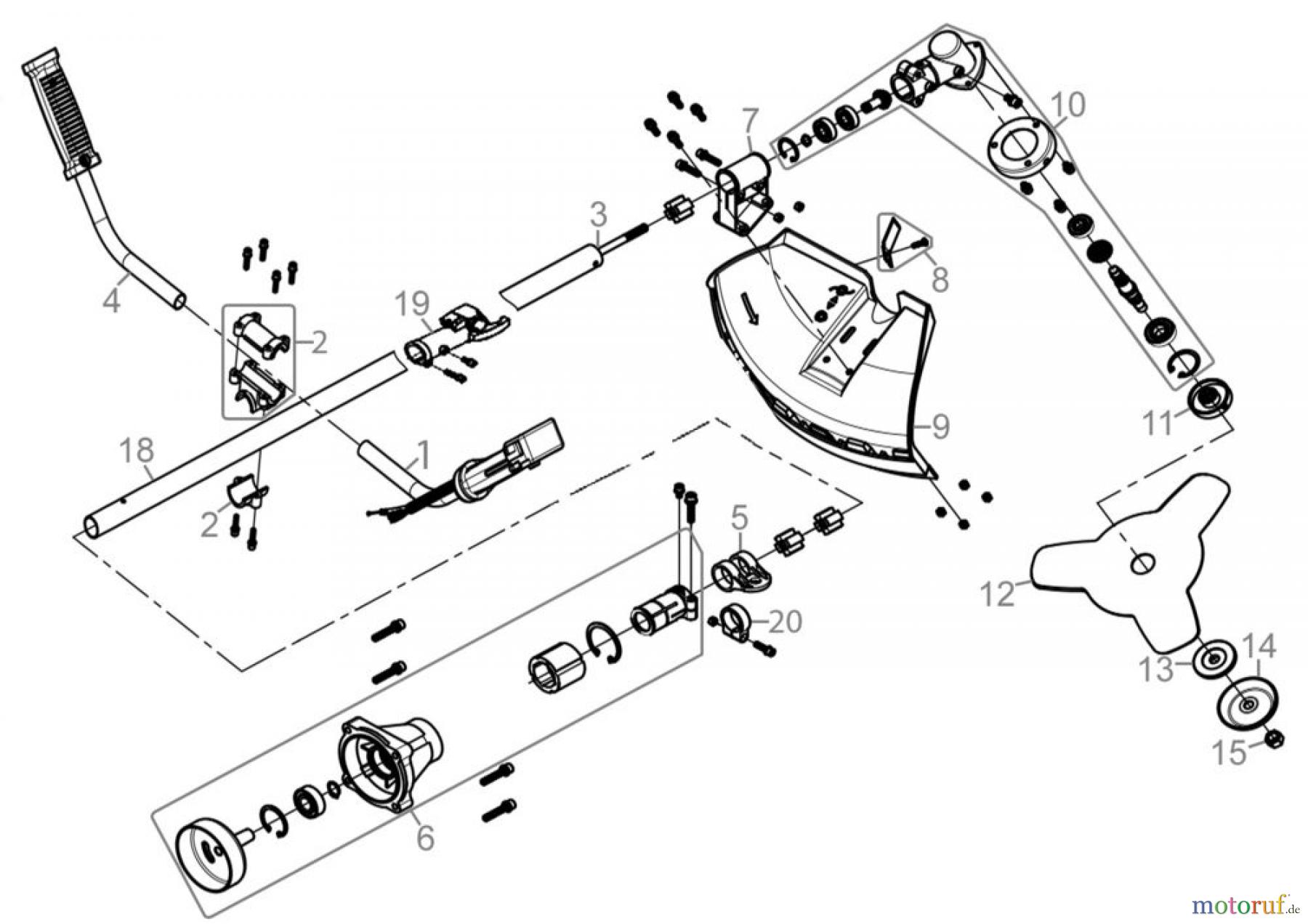  Güde Gartentechnik Freischneider Benzin-Freischneider Freischneider GFS 850-4S - 95198 Ersatzteileversion  FSL95198-01 Seite 1