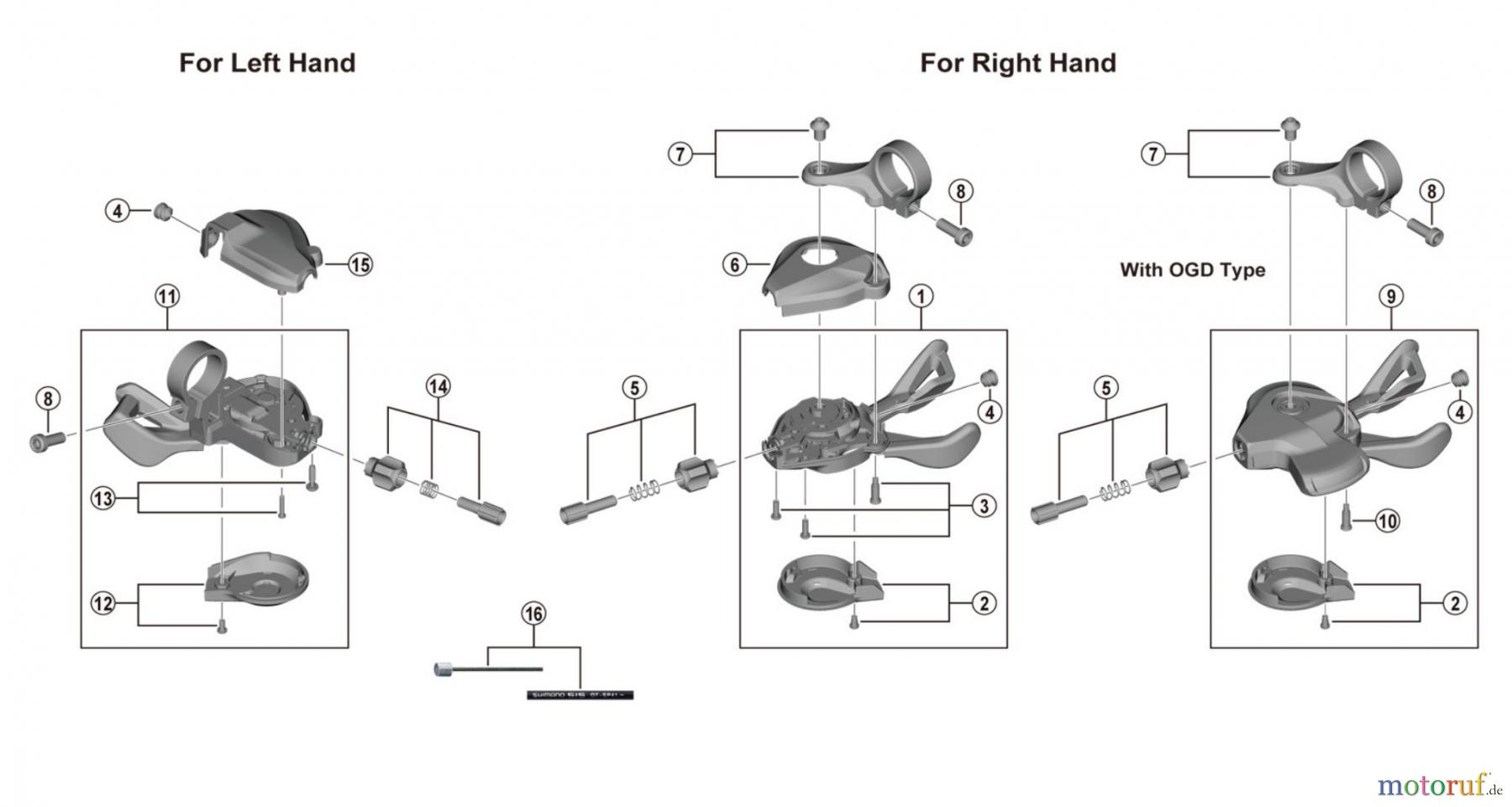  Shimano SL Shift Lever - Schalthebel SL-M5100  DEORE Shifting Lever