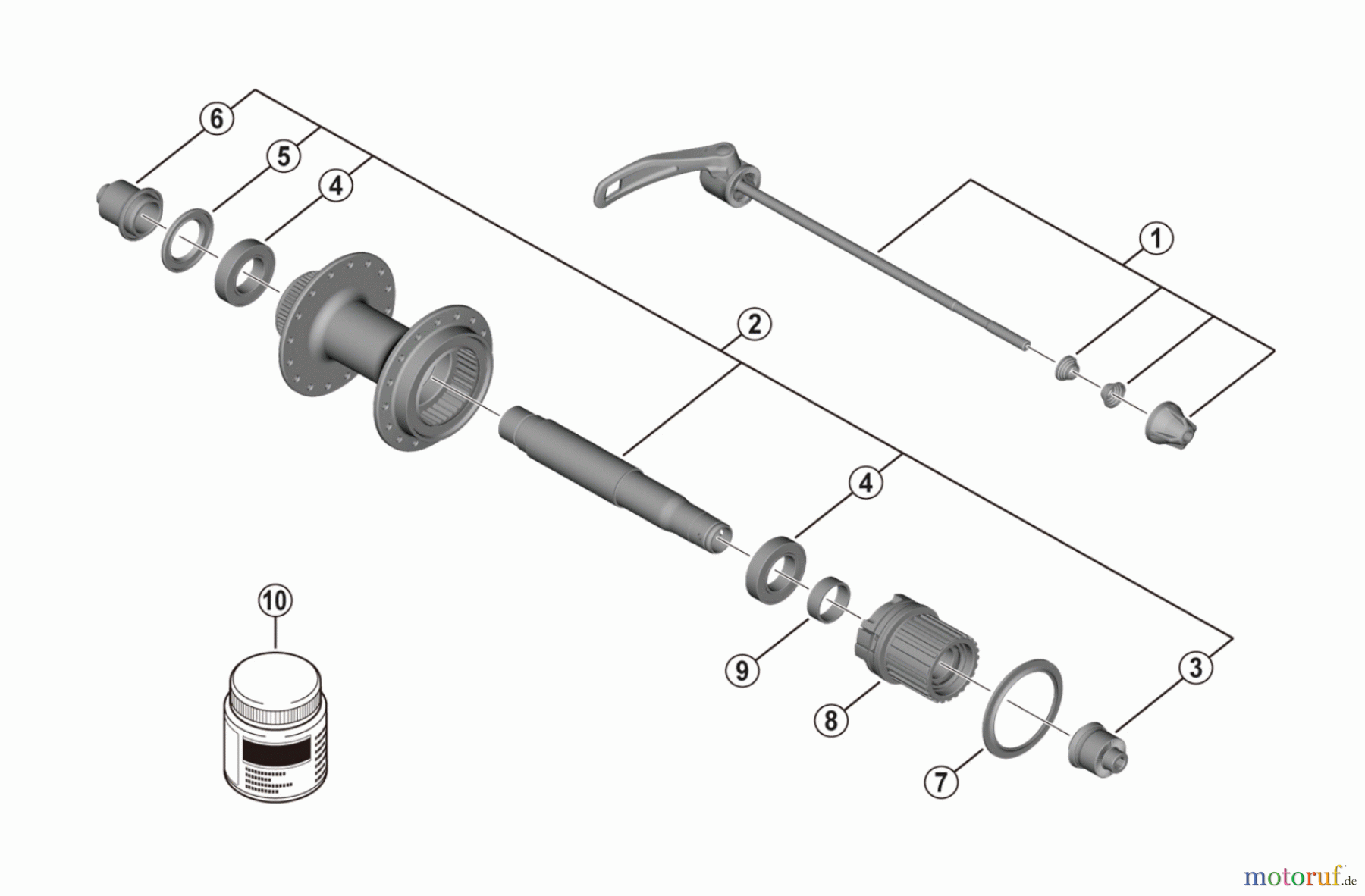  Shimano FH Free Hub - Freilaufnabe FH-MT401 Hinterradnabe