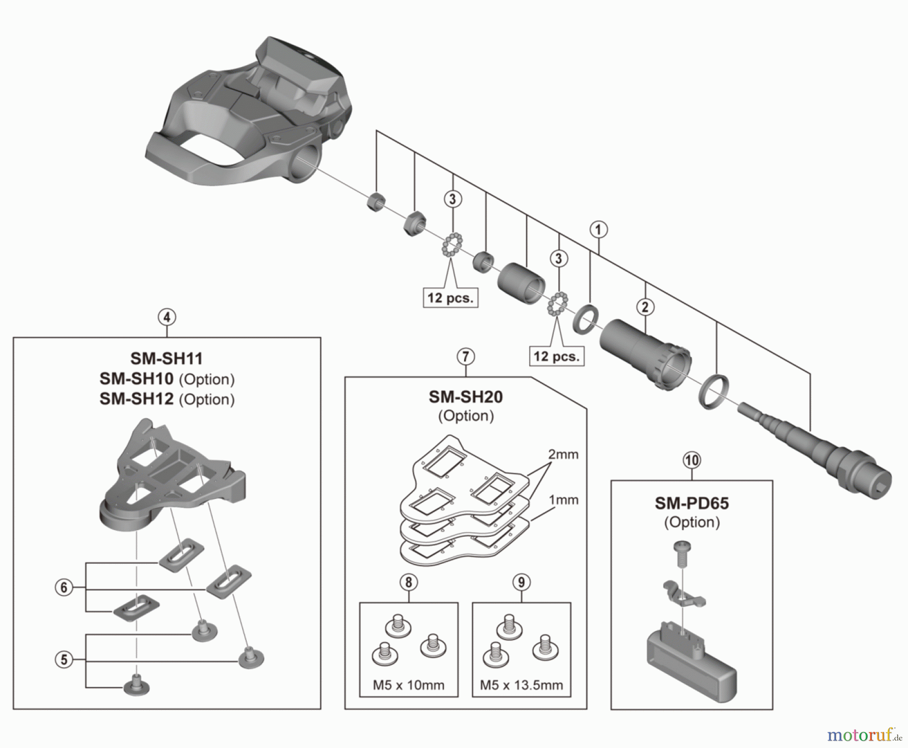  Shimano PD Pedal - Pedale PD-RS500 SPD-SL Pedals