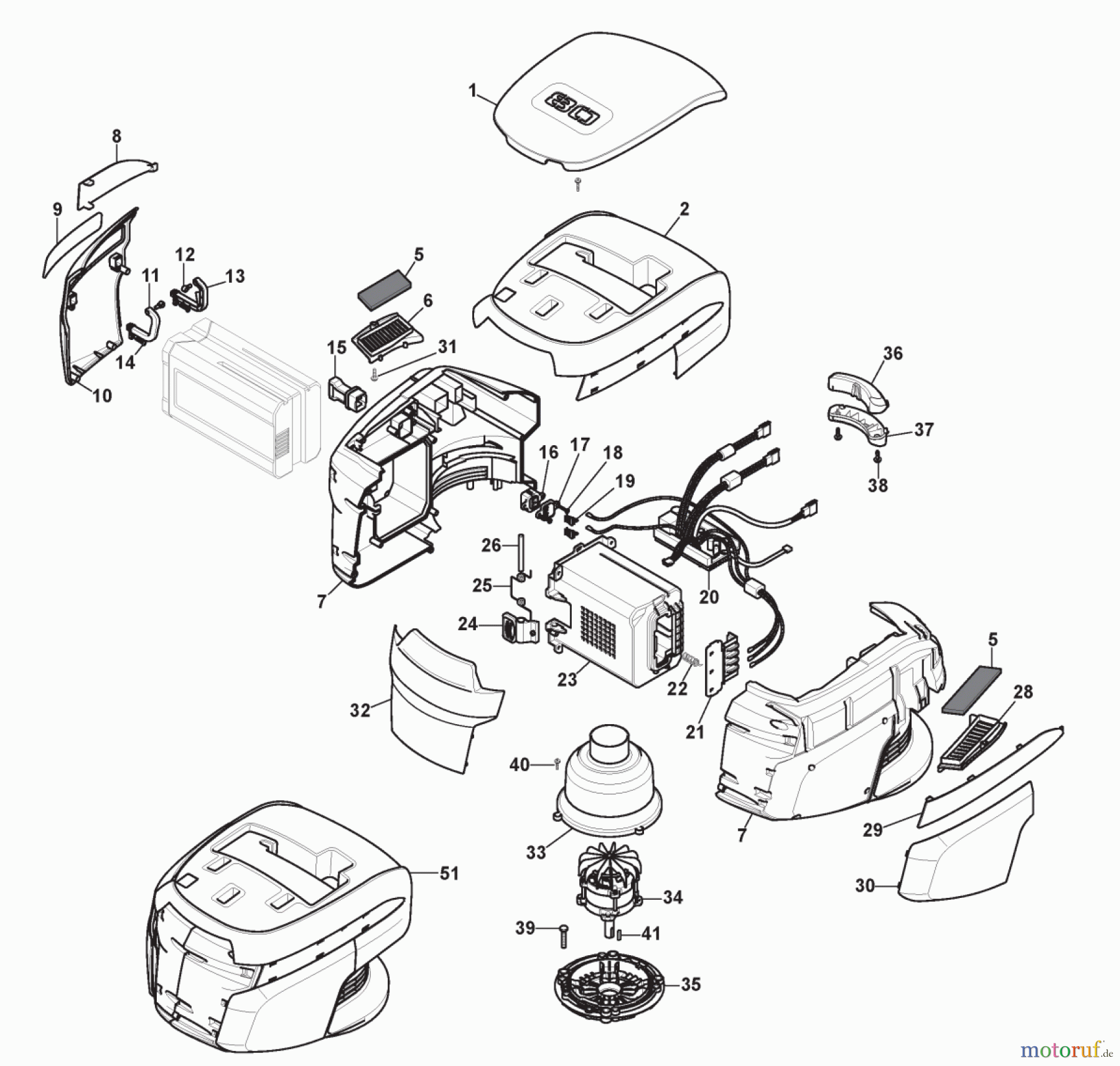  Stiga Rasenmäher Baujahr 2018 2018 MULTICLIP 47 S AE (2018) 298472008/ST1 Batterie und Motor